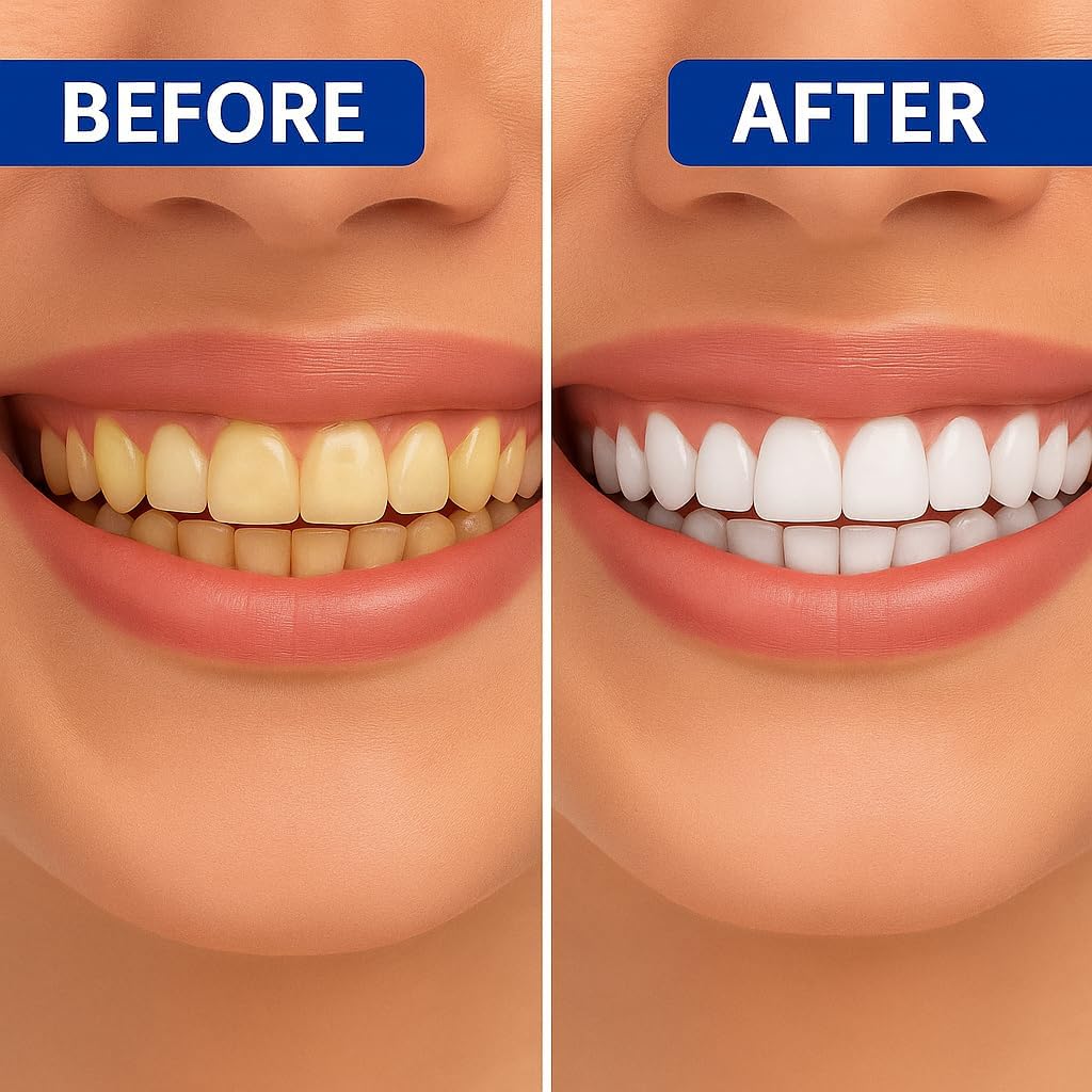 5D Advanced Teeth Whitening Strips Kit – 28 Pcs for 14 Treatments, Enamel-Safe, Non-Sensitive, Easy Home Use, Professional Tooth Whitener for a Brighter Smile