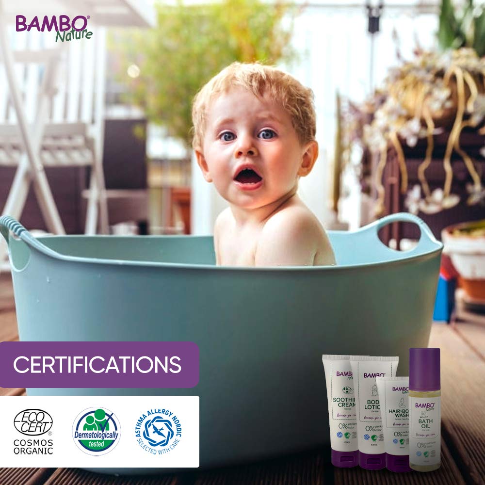 Bambo Nature Kids Shampoo and Body Wash, 150ml,Bath Wash For Sensitive Skin, Tear-Free Shampoo, Organic and Vegan For Clean and Happy Baby, Sustainable Products