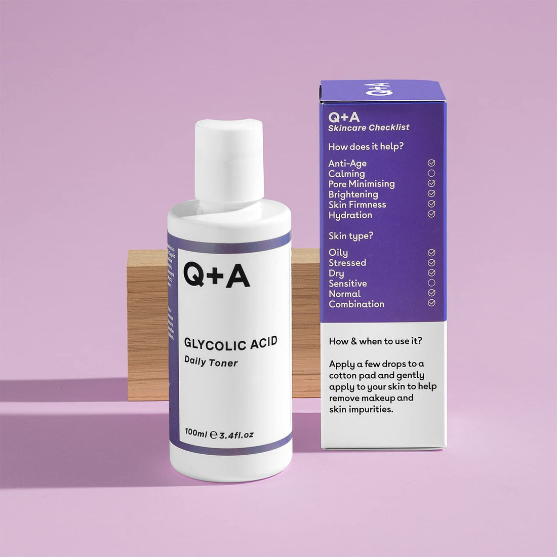 Q+A Niacinamide Daily Toner for Face (100ml), Pore Refining and Hydrating Face Toner with Hyaluronic Acid and Aloe Vera, Fragrance Free Skincare, Helps Calm Redness and Blemishes
