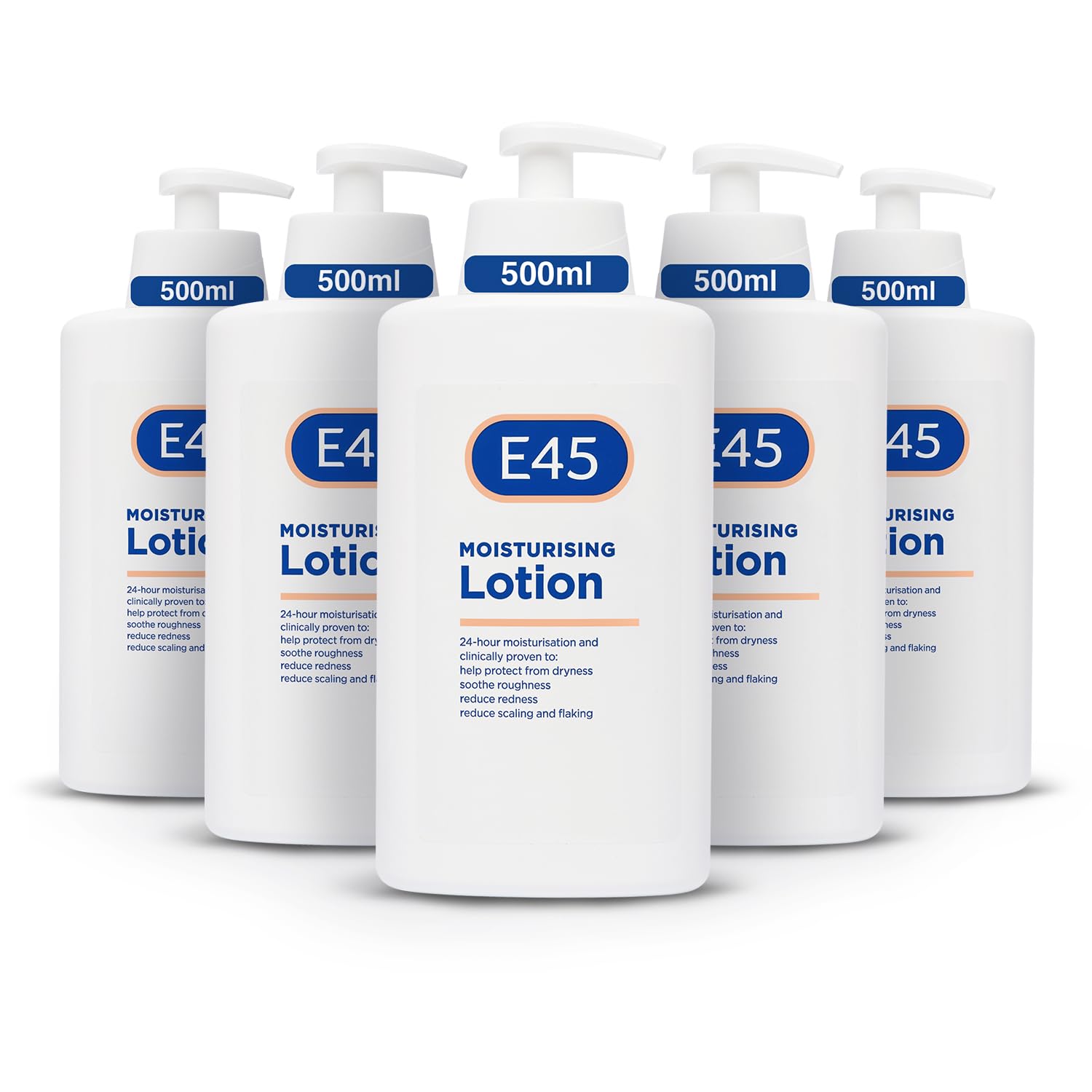 E45 Moisturising Lotion 500 ml for Dry & Sensitive Skin - Long-Lasting Hydration Protect from Dryness, Reduce Redness - Dermatological Body Moisturiser Lotion - Body Lotion - Daily Moisturiser Halalzen
