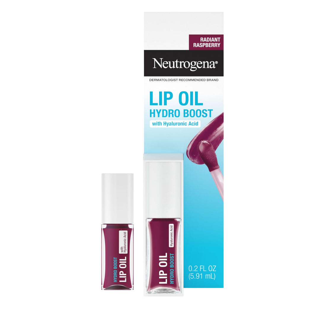 Neutrogena Hydro Boost Tinted Lip Oil with Hyaluronic Acid, Hydrating and Nourishing Lip Oil for Fuller Looking Lips, Light Pink, .2 fl. Oz Halalzen