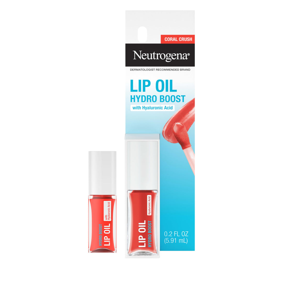 Neutrogena Hydro Boost Tinted Lip Oil with Hyaluronic Acid, Hydrating and Nourishing Lip Oil for Fuller Looking Lips, Light Pink, .2 fl. Oz Halalzen