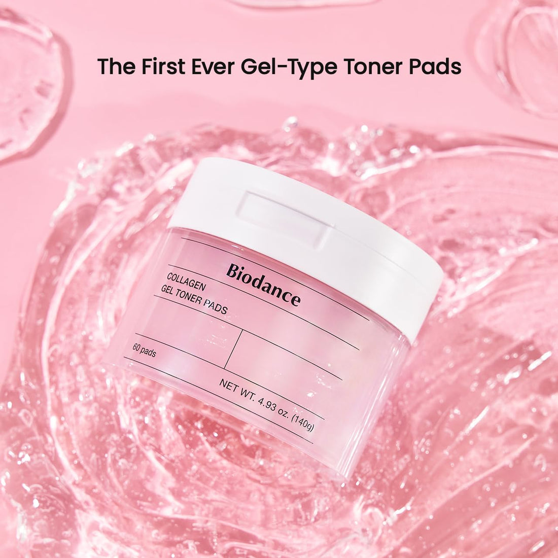 Biodance Collagen Gel Toner Pads, Porenverkleinerer für das Gesicht, verbessert die Elastizität, aufpolsternde Toner-Pads für empfindliche Haut, vorgetränkte Pads, koreanische Hautpflege, Muttertagsgeschenkeㅣ60 Pads