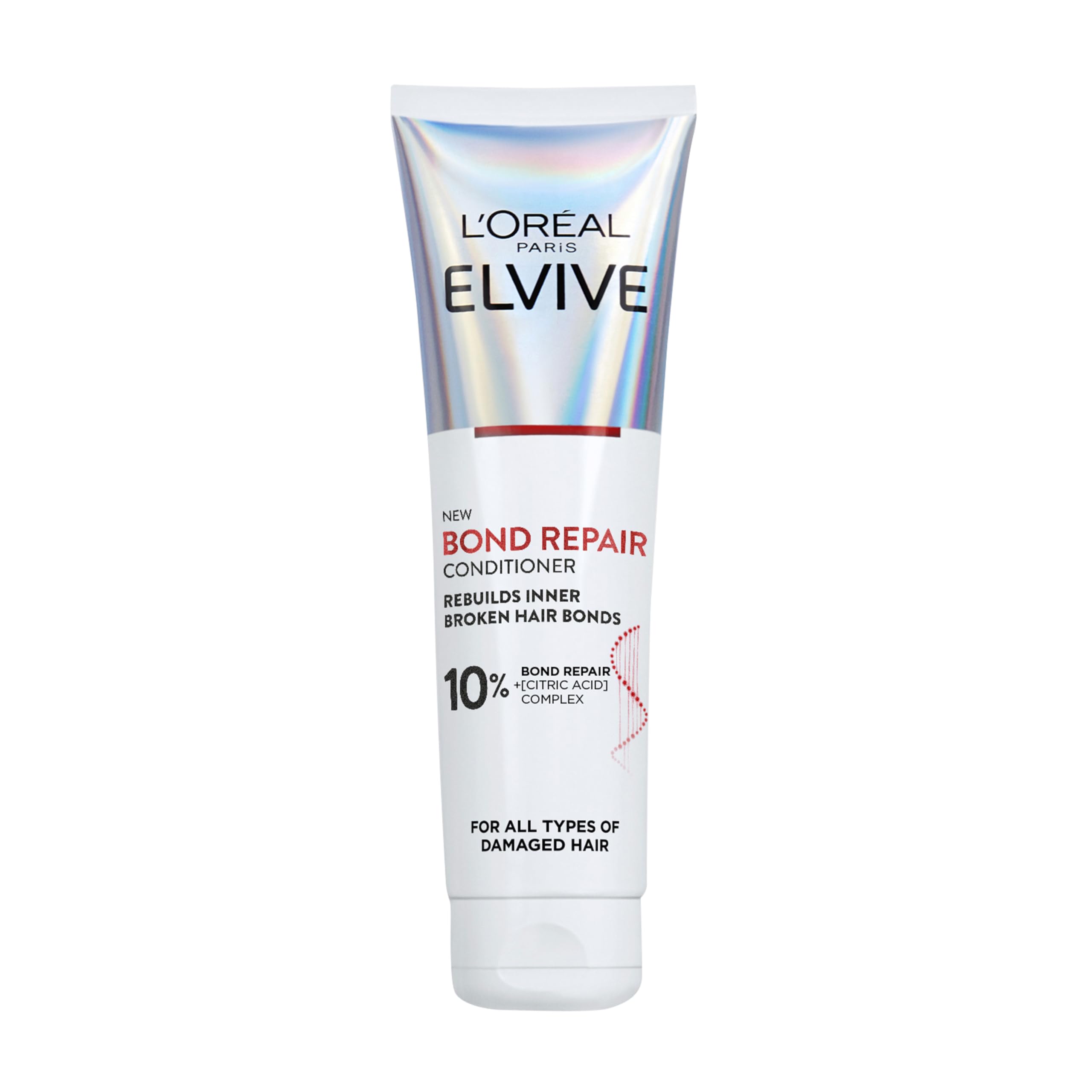 L'Oréal Paris Elvive Bond Repair Leave-In Serum, with Citric Acid Complex, for Stronger Hair, Heat Protection, 12x Less Split-Ends, 98% Stronger, 82% More Shine for Damaged Hair, 150ml