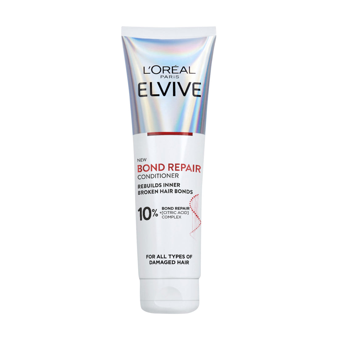 L'Oréal Paris Elvive Bond Repair Leave-In Serum, with Citric Acid Complex, for Stronger Hair, Heat Protection, 12x Less Split-Ends, 98% Stronger, 82% More Shine for Damaged Hair, 150ml