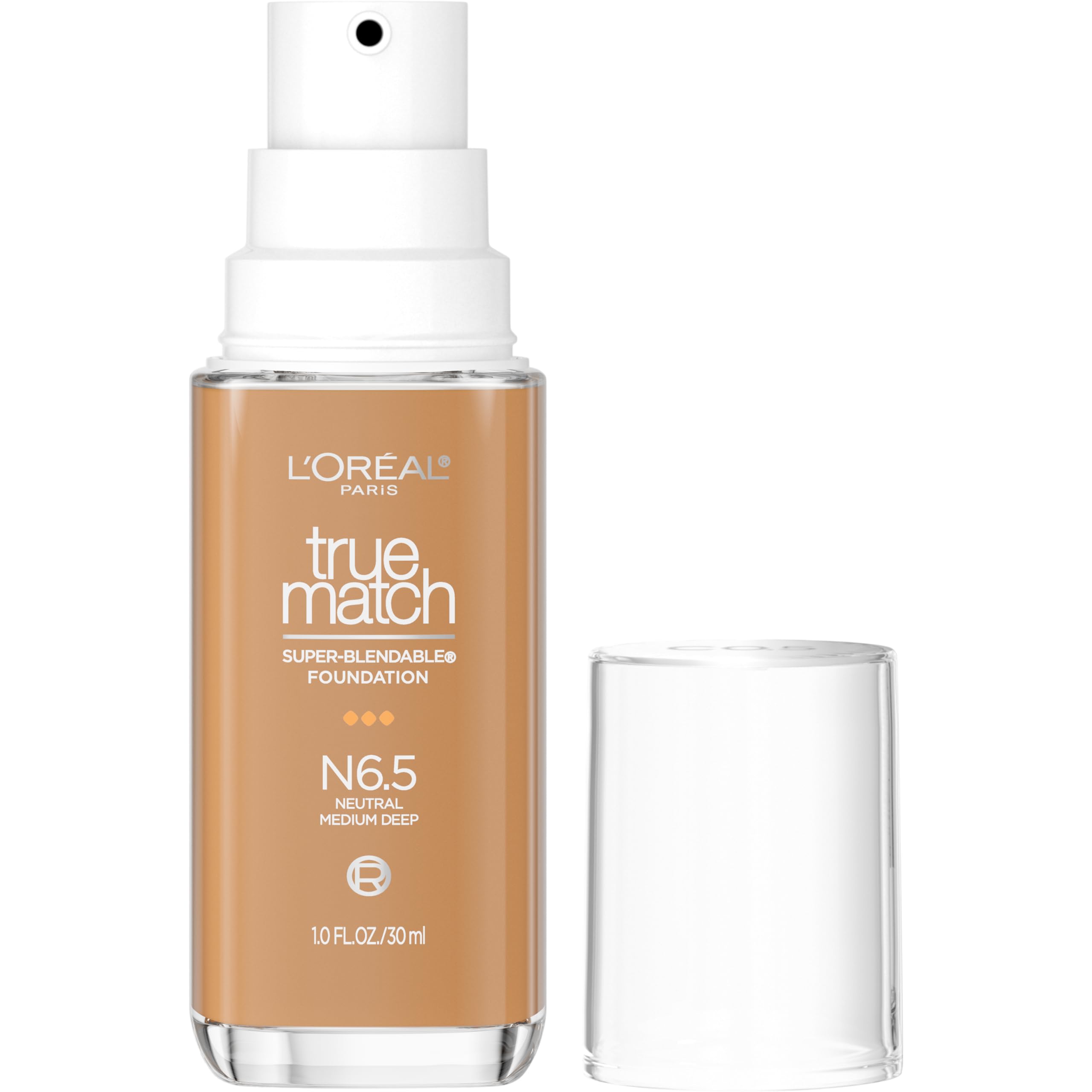L'Oreal Paris True Match Super-Blendable Foundation, Flüssig-Foundation mit mittlerer Deckkraft, N3, Hell-Mittel, 30 ml