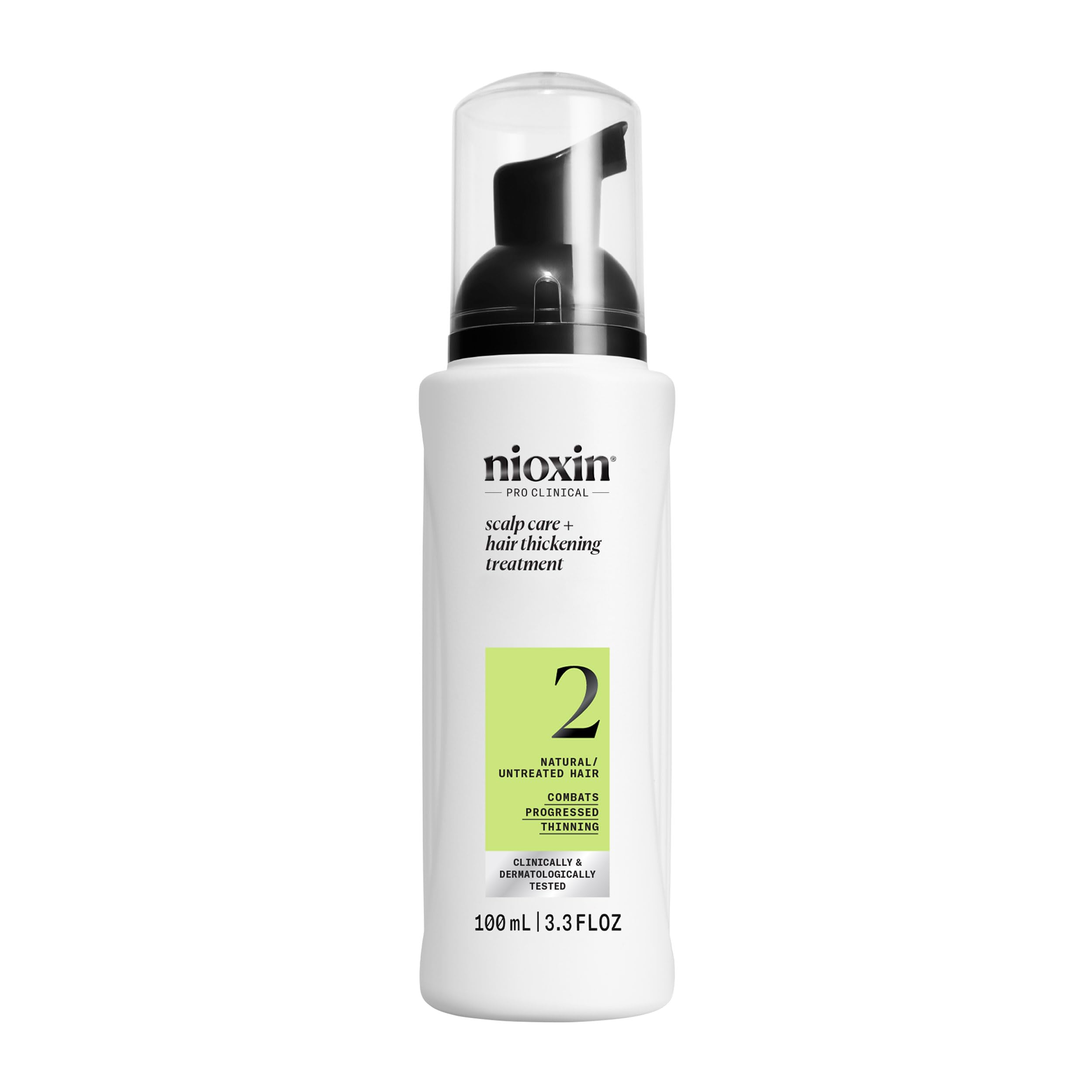 Nioxin System 2 - Hair Thickening System For Natural Hair with Progressed Thinning - Biotin & Niacinamide - Shampoo, Conditioner, Serum