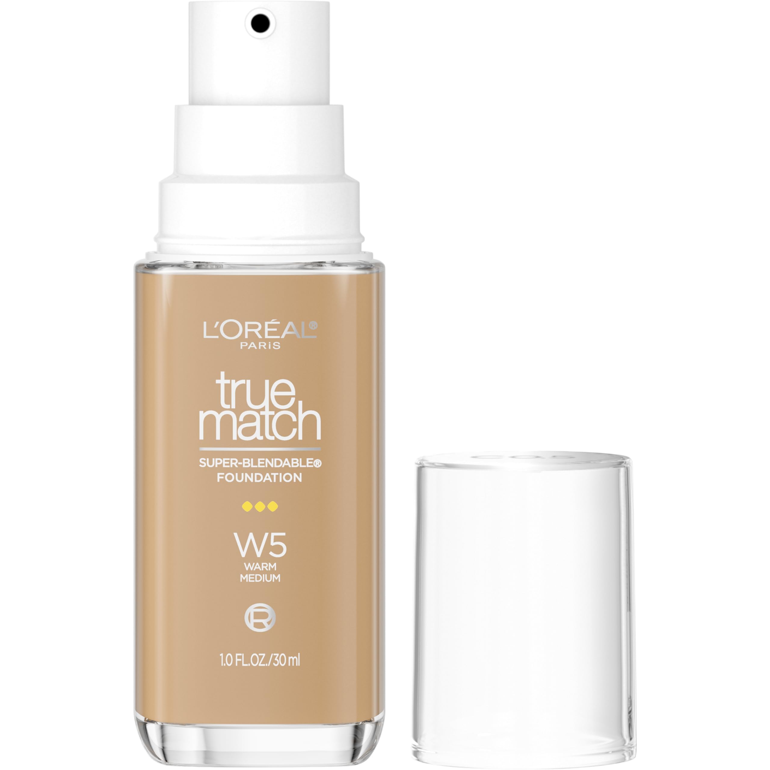 L'Oreal Paris True Match Super-Blendable Foundation, Flüssig-Foundation mit mittlerer Deckkraft, N3, Hell-Mittel, 30 ml