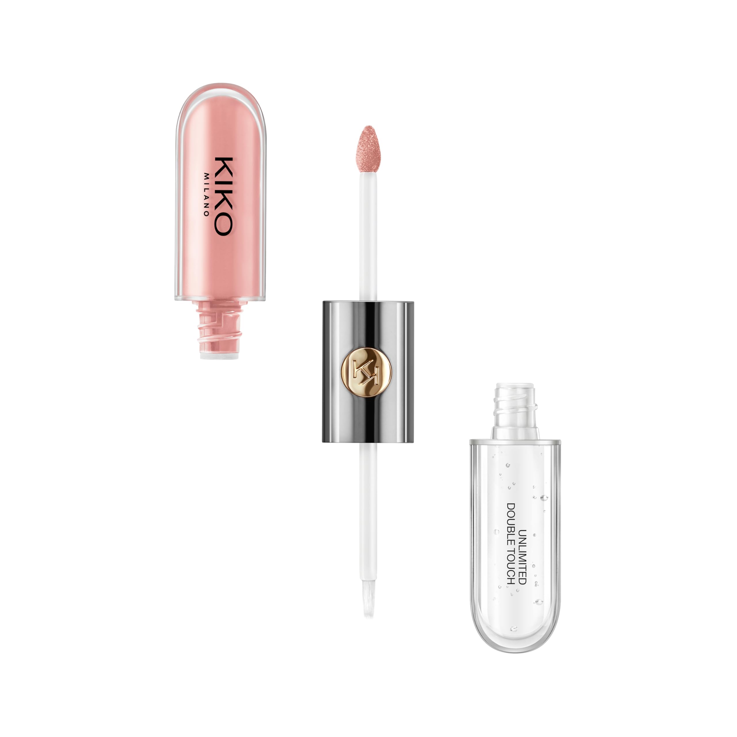 KIKO Milano Unlimited Double Touch 120, Liquid Lipstick With A Bright Finish In A Two-Step Application. Lasts Up To 12 Hours. No-Transfer Base Colour Halalzen