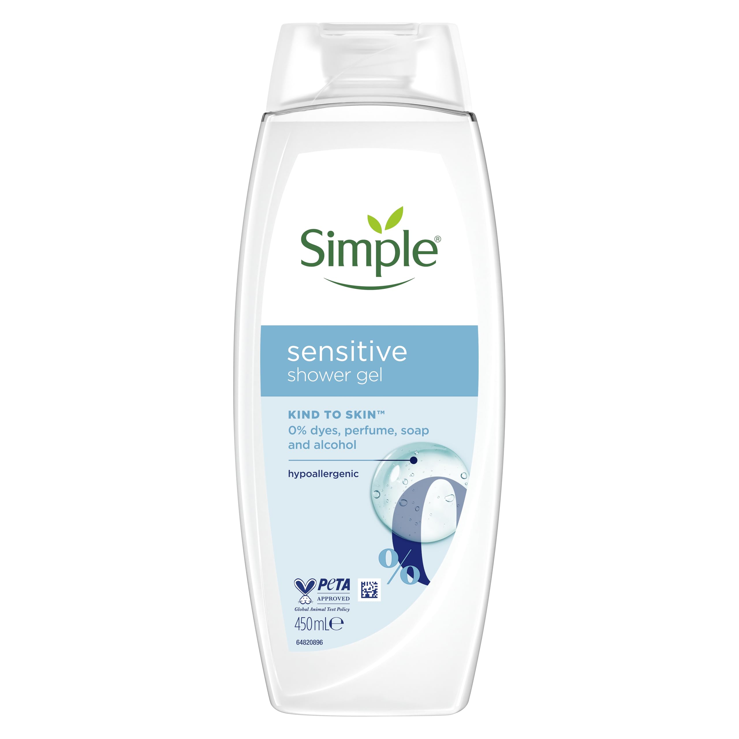 Simple Kind to Skin Kids Hypoallergenic Hair & Body Wash pack of 6 with chamomile oil shampoo for kids 225 ml, White