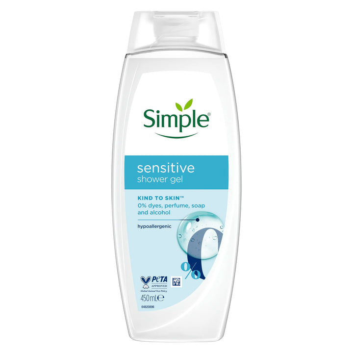 Simple Kind to Skin Kids Hypoallergenic Hair & Body Wash pack of 6 with chamomile oil shampoo for kids 225 ml, White