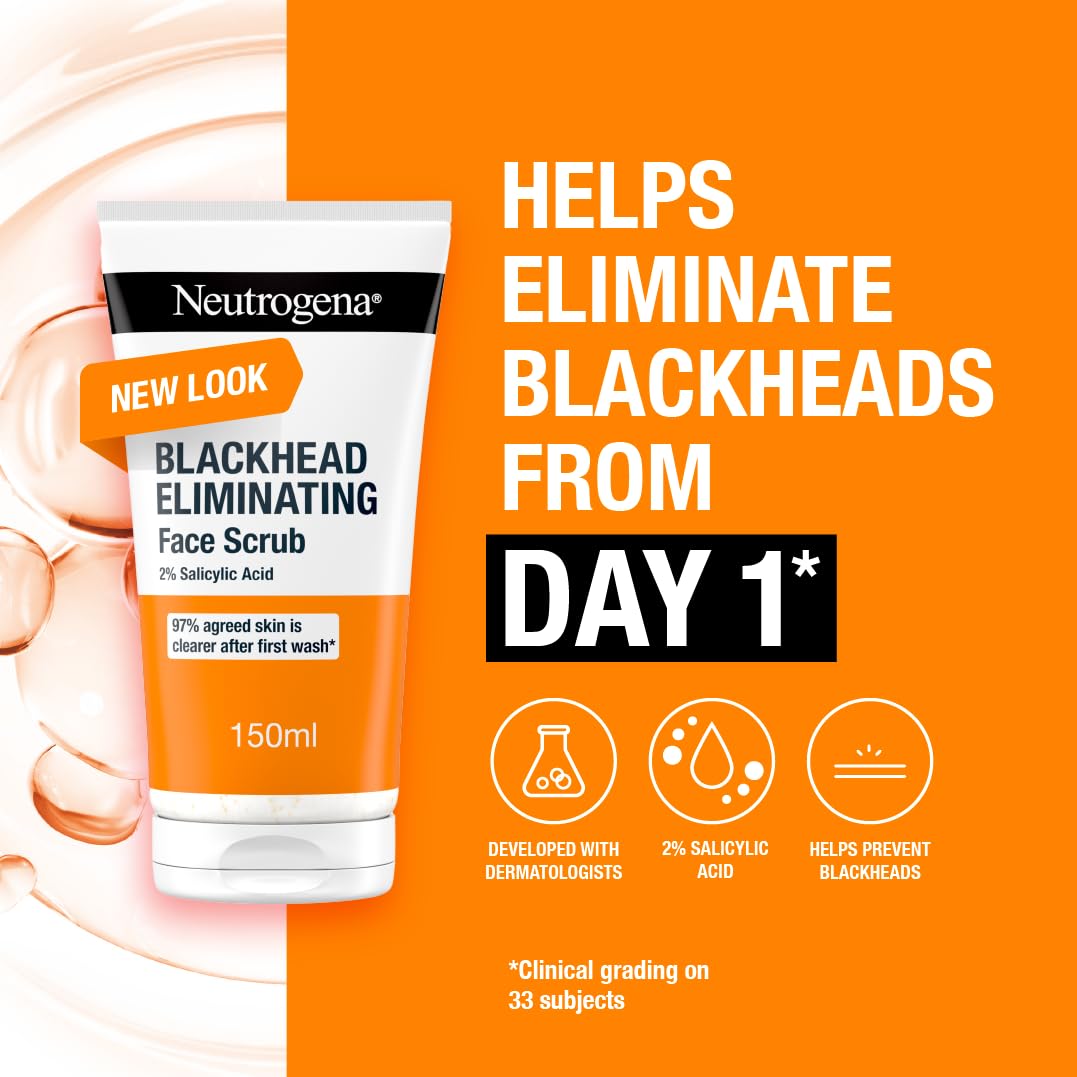 Neutrogena Blackhead Eliminating 0.5% Salicylic Acid Cleansing Toner (1x 200ml), Deep-Cleansing Facial Toner to Eliminate Blackheads and Refine Skin