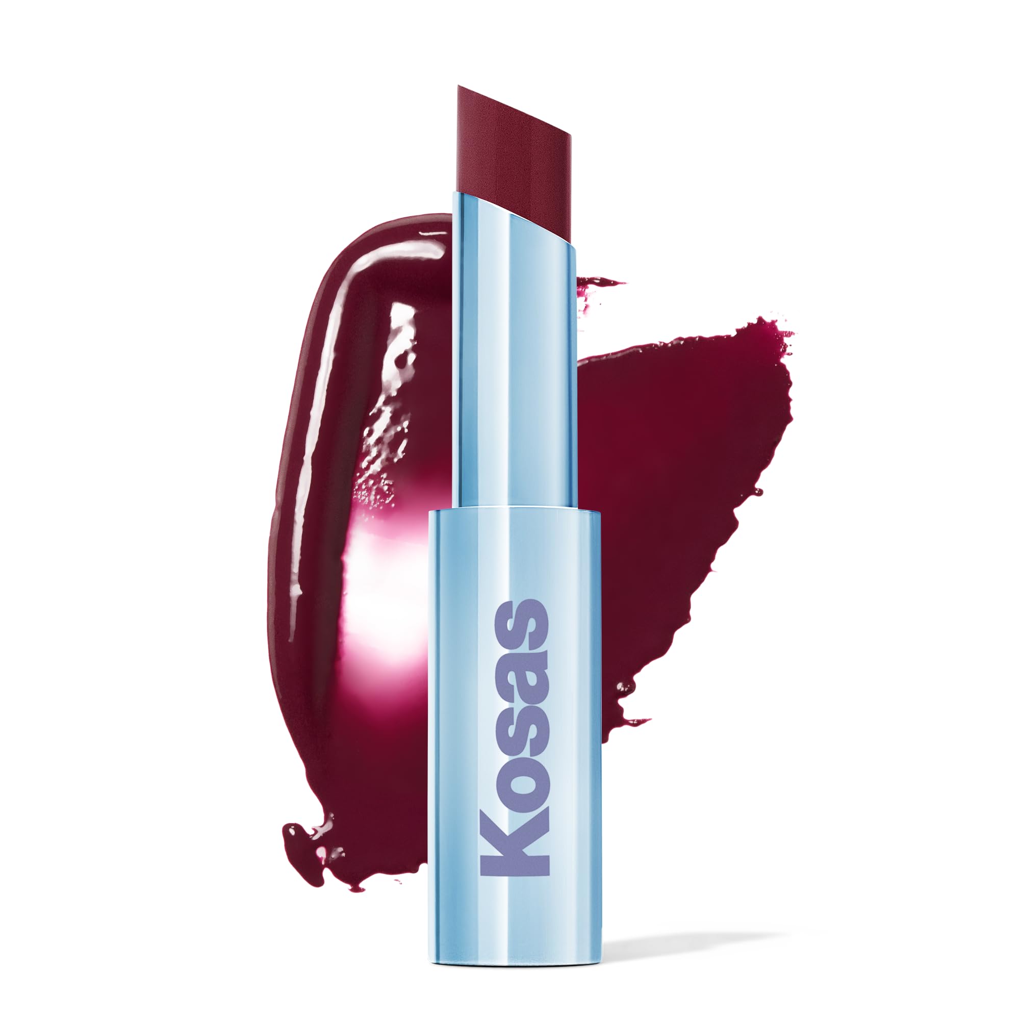 Kosas Wet Stick Moisturizing Shiny Sheer Lipstick with Ceramides, Hyaluronic acid, Peptides and Mango Butter - Soothes, Softens, and Moisturizes Lips – Heatwave