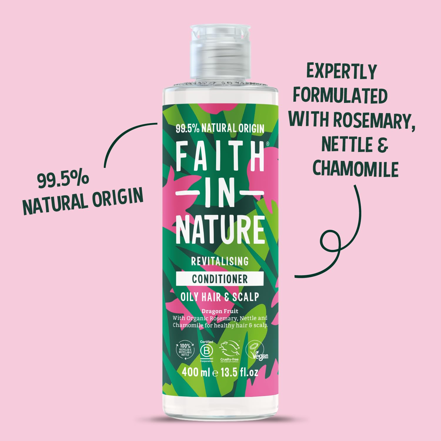 Faith In Nature Organic Aloe Vera Conditioner, Soothing for Normal Hair & Scalp, Vegan & Cruelty Free, No SLS, Silicones or Parabens, 400ml