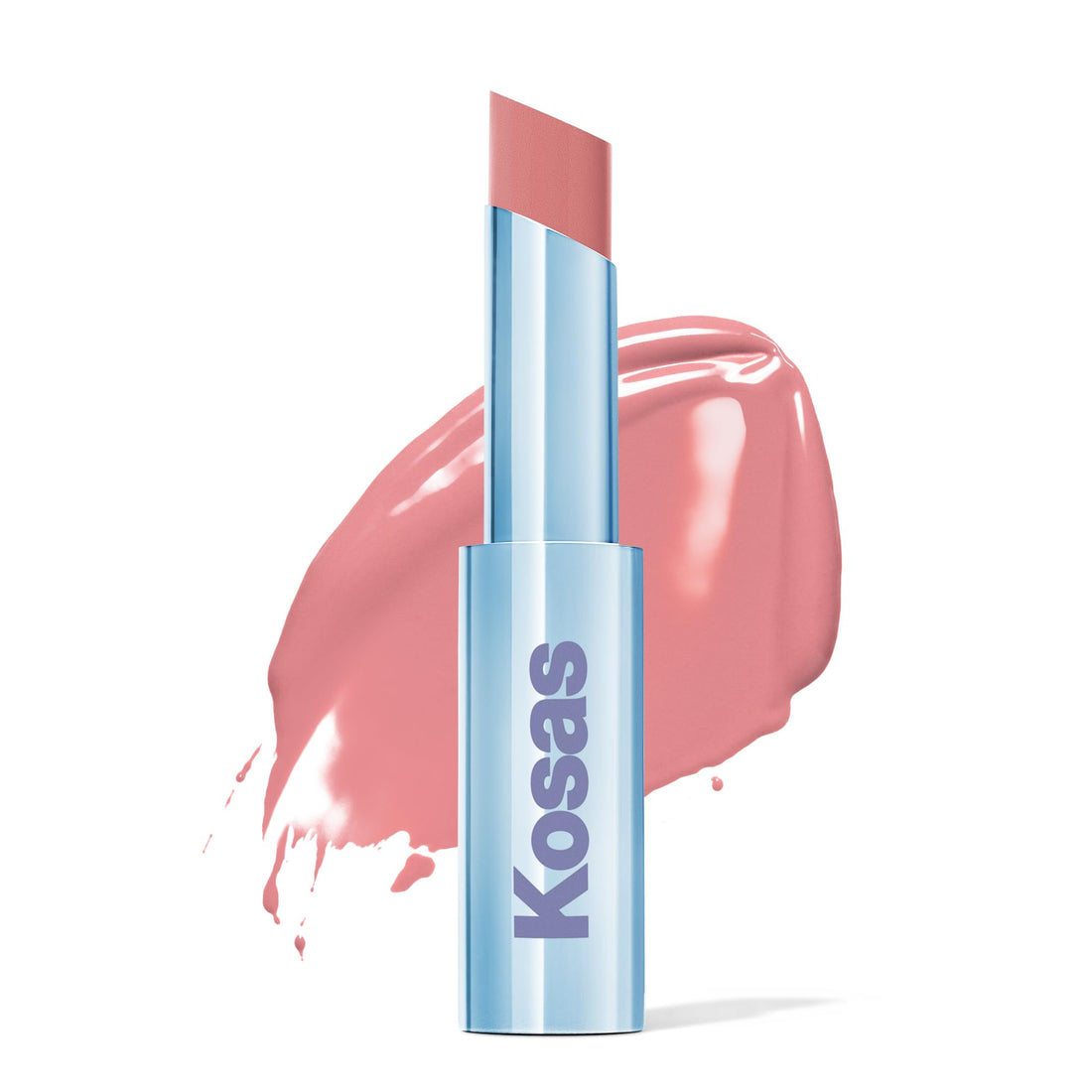 Kosas Wet Stick Moisturizing Shiny Sheer Lipstick with Ceramides, Hyaluronic acid, Peptides and Mango Butter - Soothes, Softens, and Moisturizes Lips – Heatwave