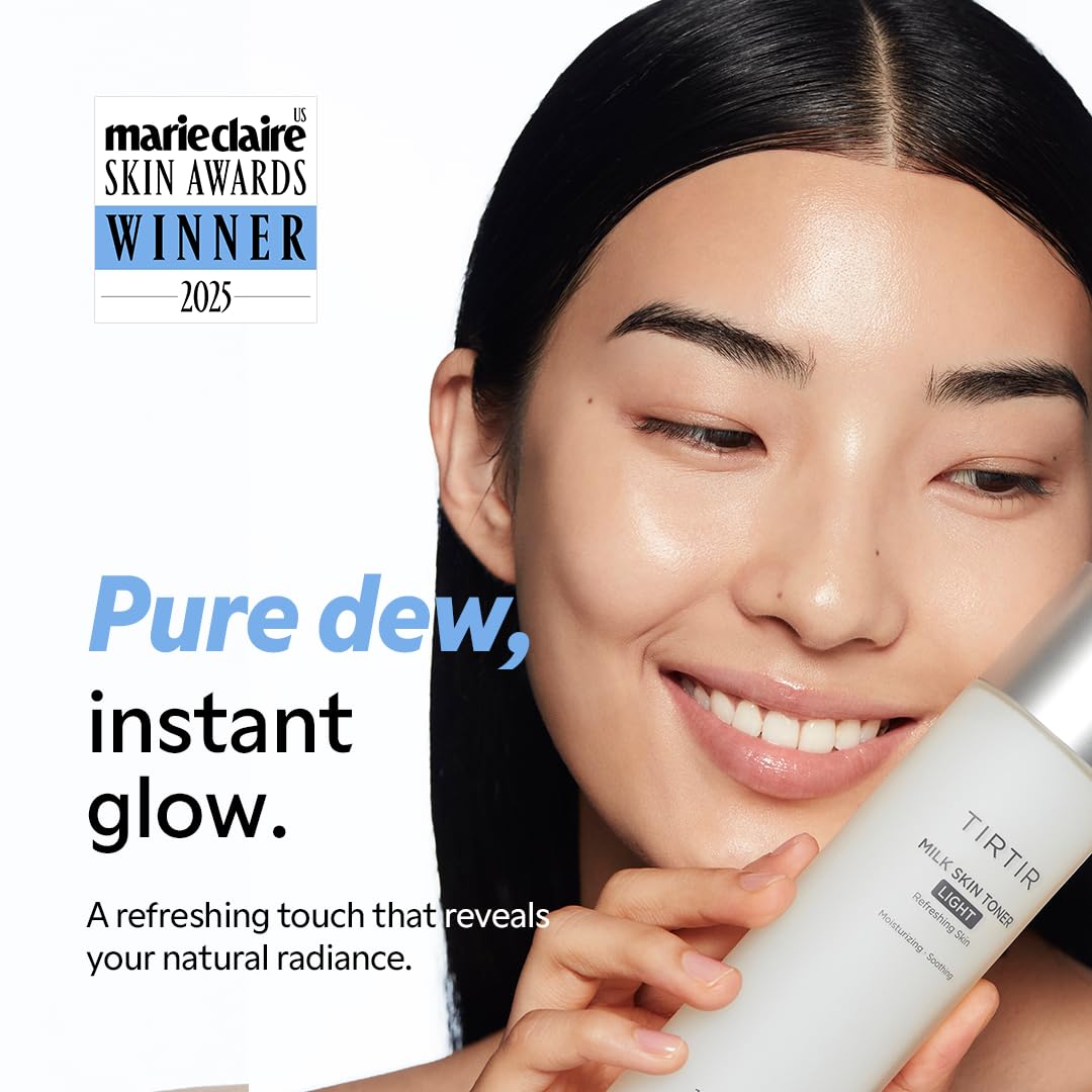 TIRTIR Milk Skin Rice Toner - Deep Moisturizing, Hydrating and Refreshing for face, Niacinamide, Ceramide, Rice Bran Extract, Nature-Oriented Ingredients, Korean Skin Care, Vegan (150ml, Original)