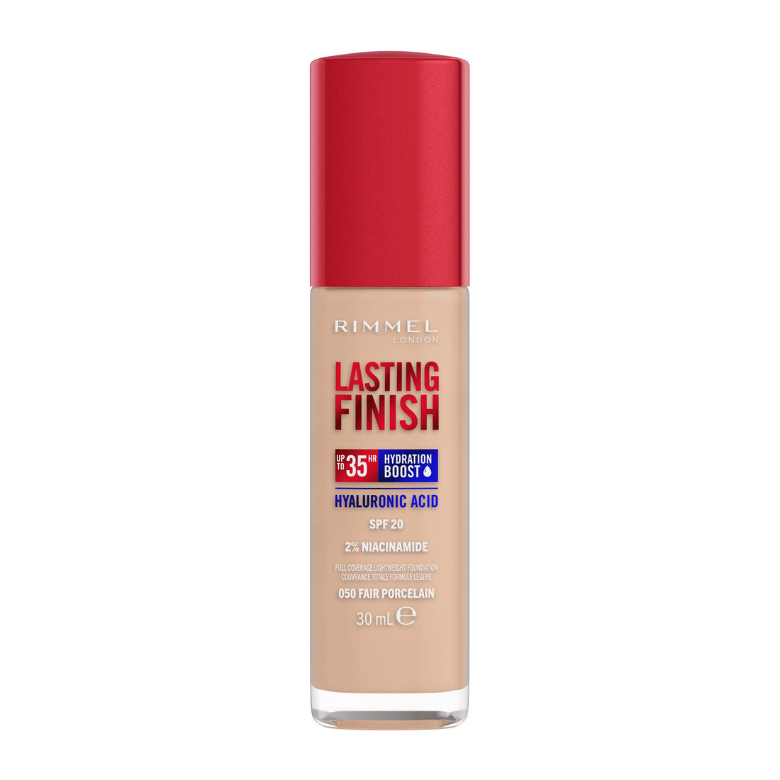 Rimmel Lasting Finish 35Hr Foundation 200 Soft Beige, Full Coverage, Hydrating, SPF20, Hyaluronic Acid, Vitamin E, 2% Niacinamide, All Day Wear, Vegan, Cruelty Free Halalzen