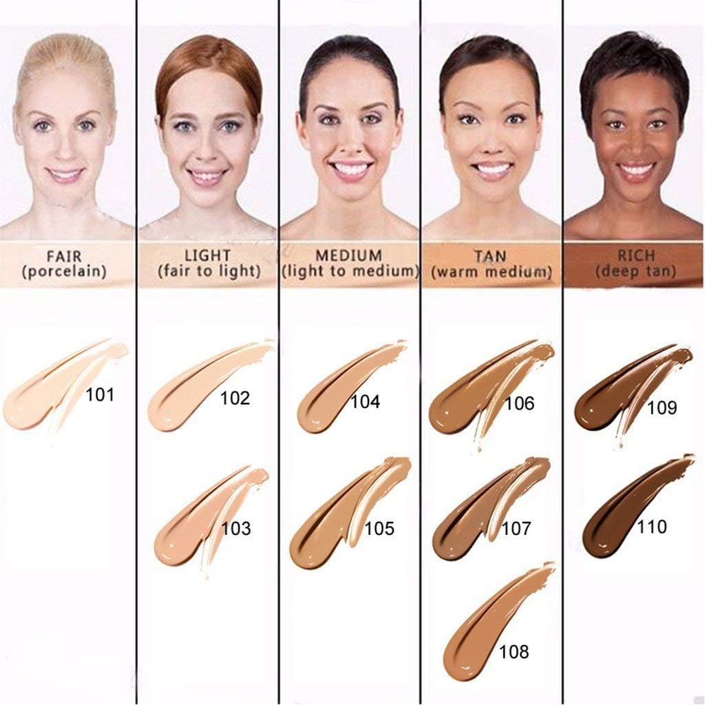 Glamza PHOERA Foundation Concealer Makeup Full Coverage Matte Brighten Long Lasting UK (104 BUFF BEIGE) Halalzen