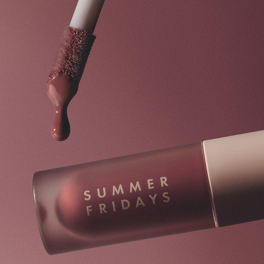 Summer Fridays Dream Lip Oil - Hydrating Tinted Lip Gloss Oil - Non-Sticky Formula with Skincare Benefits for Long-Lasting Softness + Shine - Effortless Beauty Gifts - Bare Sand (0.15 Oz)