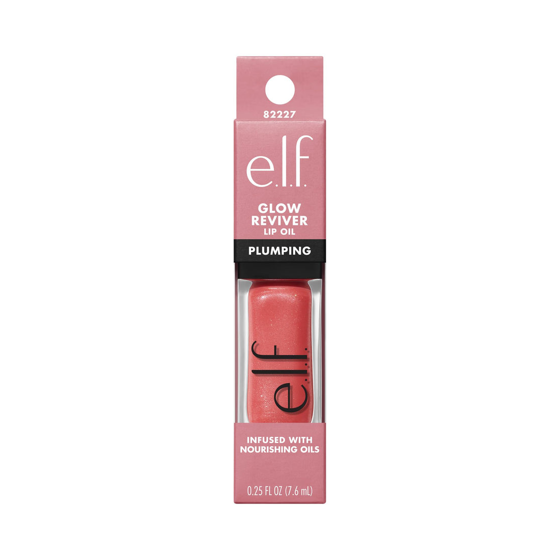 e.l.f. Glow Reviver Plumping Lip Oil, Tinted Lip Plumper for a High-Shine, Plump Finish, Infused with Jojoba Oil, Vegan & Cruelty-Free, Piggy Bank