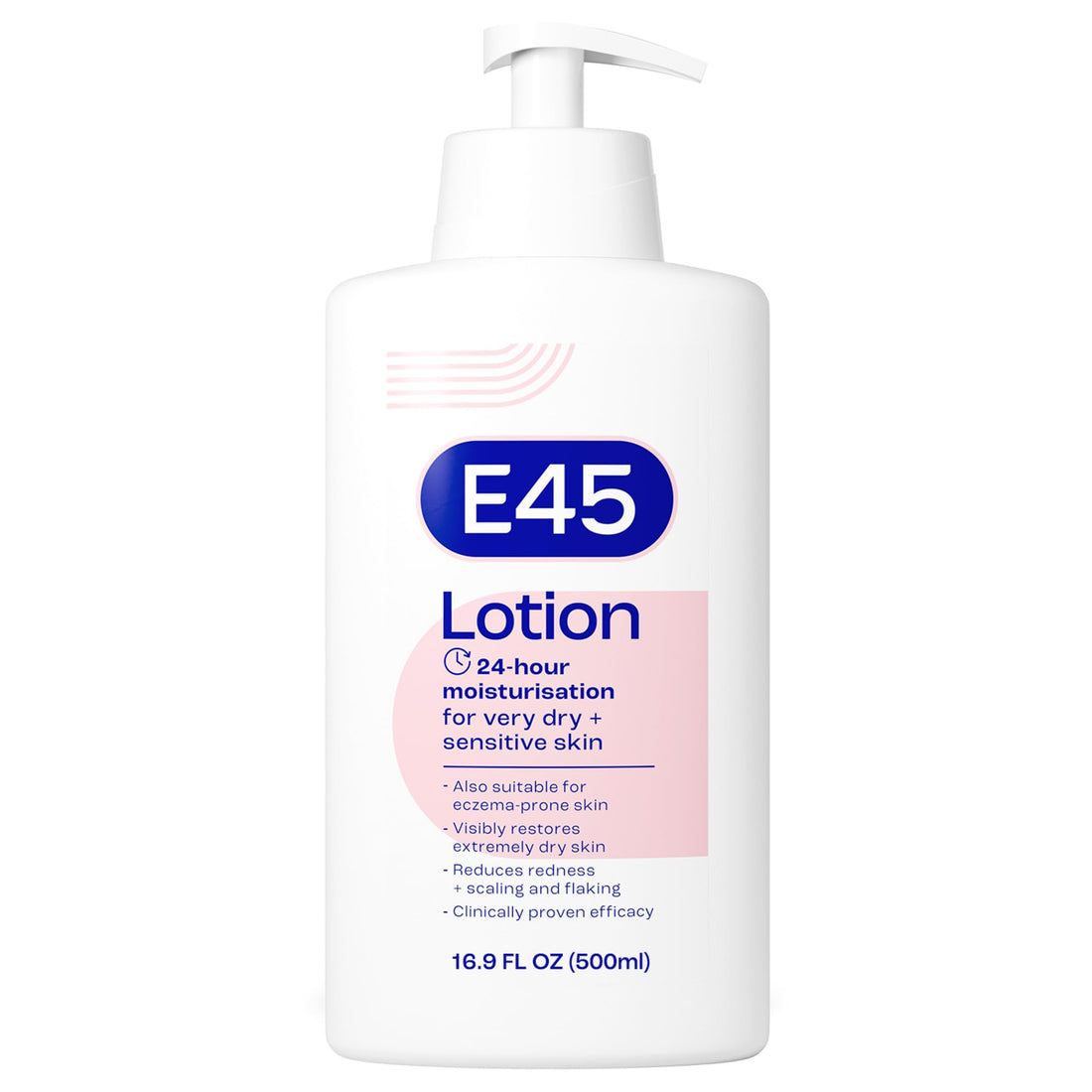 E45 Moisturising Lotion 500 ml for Dry & Sensitive Skin - Long-Lasting Hydration Protect from Dryness, Reduce Redness - Dermatological Body Moisturiser Lotion - Body Lotion - Daily Moisturiser Halalzen