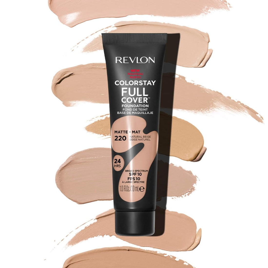 Revlon ColorStay Full Cover Longwear Matte Foundation, Heat & Sweat Resistant Lightweight Face Makeup, Buff (150), 30ml Halalzen