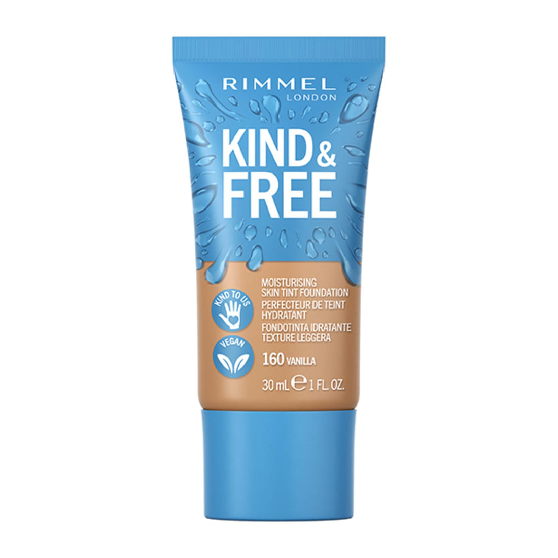 Rimmel Kind + Free Moisturising Skin Tint Foundation, Vanilla 160 Halalzen