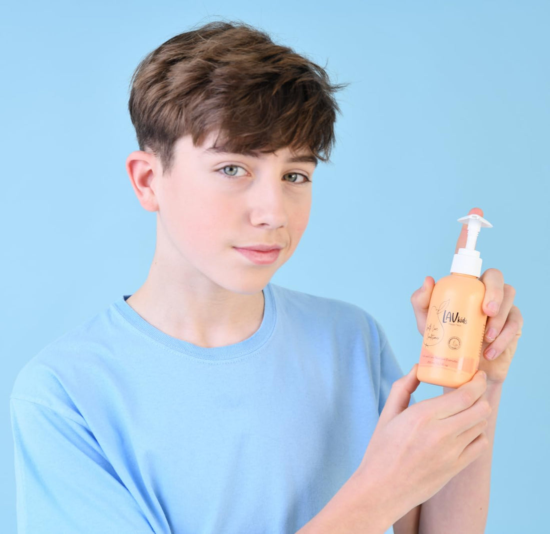Lav Kids Natural Hair Care Bundle for Daily Use, Algae Extract and Moisturizing (Shampoo + Conditioner)