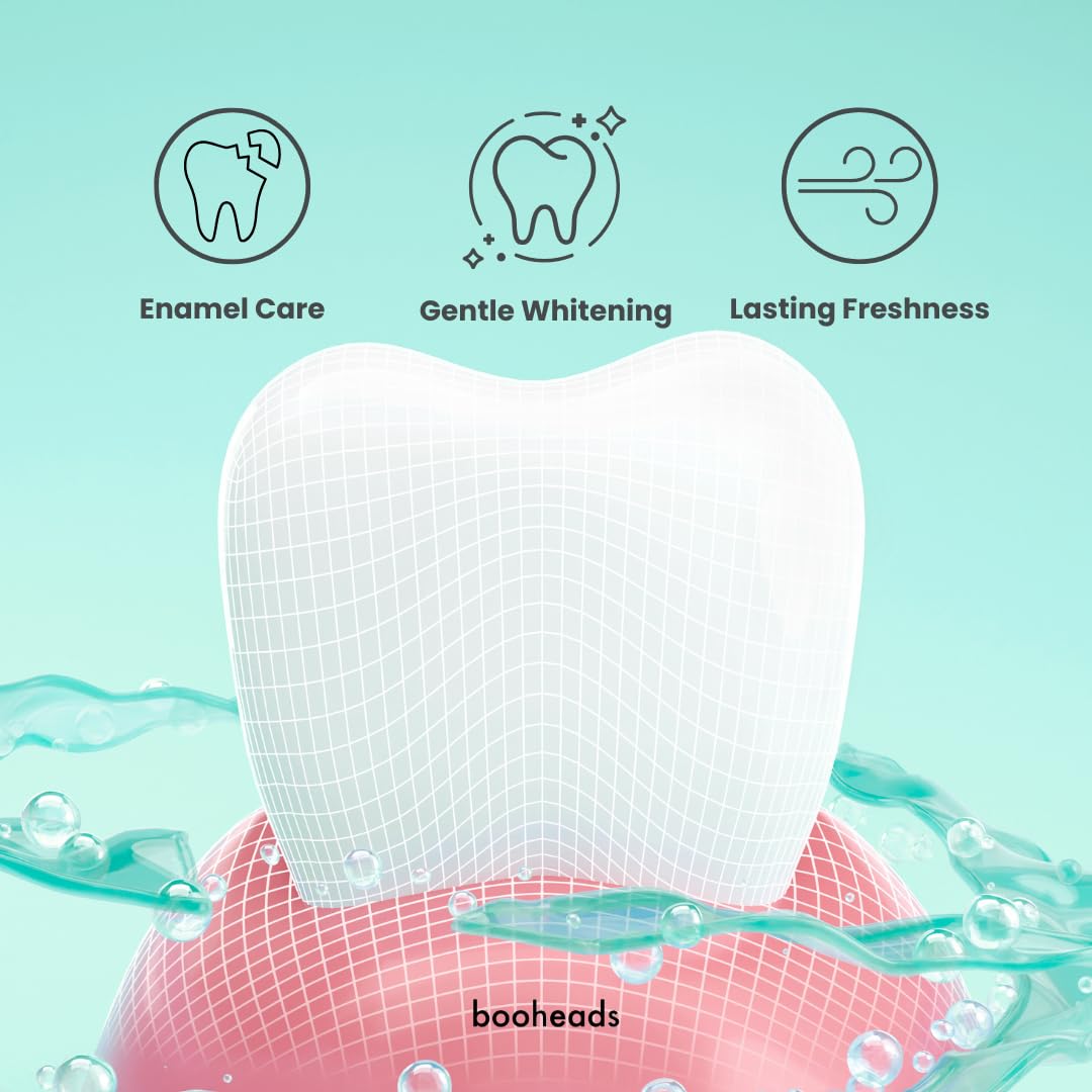 booheads Fluoride-Free Toothpaste with Hydroxyapatite – Natural Enamel Support & Gentle Whitening – Fresh Mint, Vegan, SLS-Free, 100g (1)