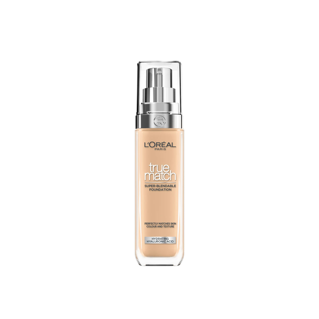 L'Oréal Paris Foundation for Face, Skincare Infused with Hyaluronic Acid, True Match Hydrating Liquid Foundation for All Skin Tones, SPF 16, 1N Ivory, 30 ml Halalzen