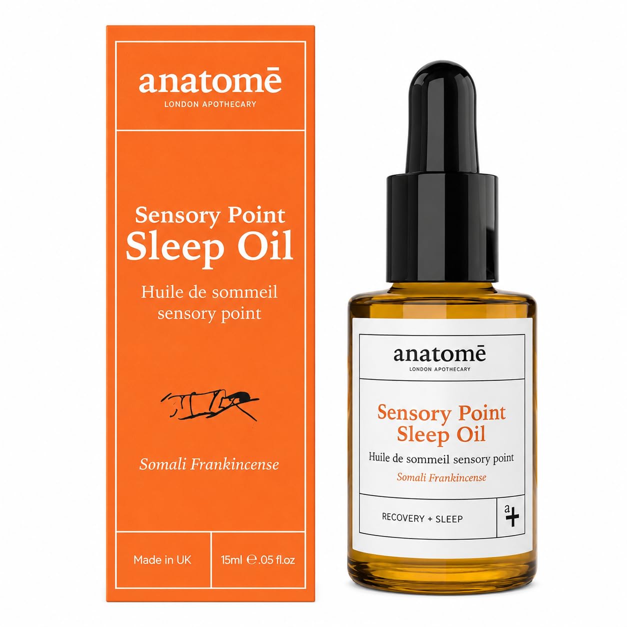 anatomē Sensory Point15ml | 100% Natural Essential Oils Blend to Help Quiet the Mind Before Bed | Ideal for Those Who Cannot Fall Asleep (Cornish Lavender)