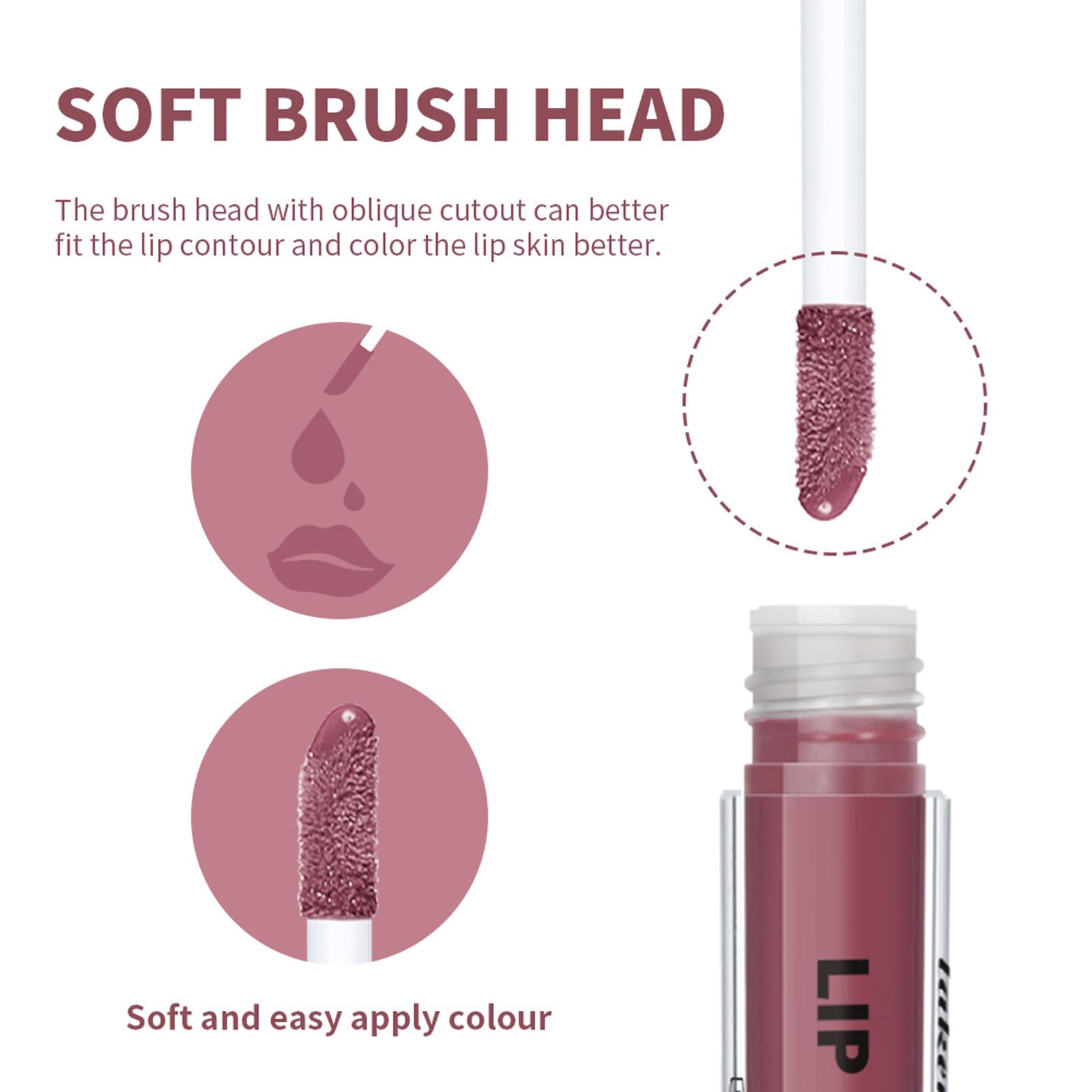 Lip Gloss and Lip Liner Set, Tinted Lip Gloss with Lip Pencil, Waterproof Long Lasting Glossy Lip Combo, Nude Lip Makeup Kit for Women (#V02+104) Halalzen