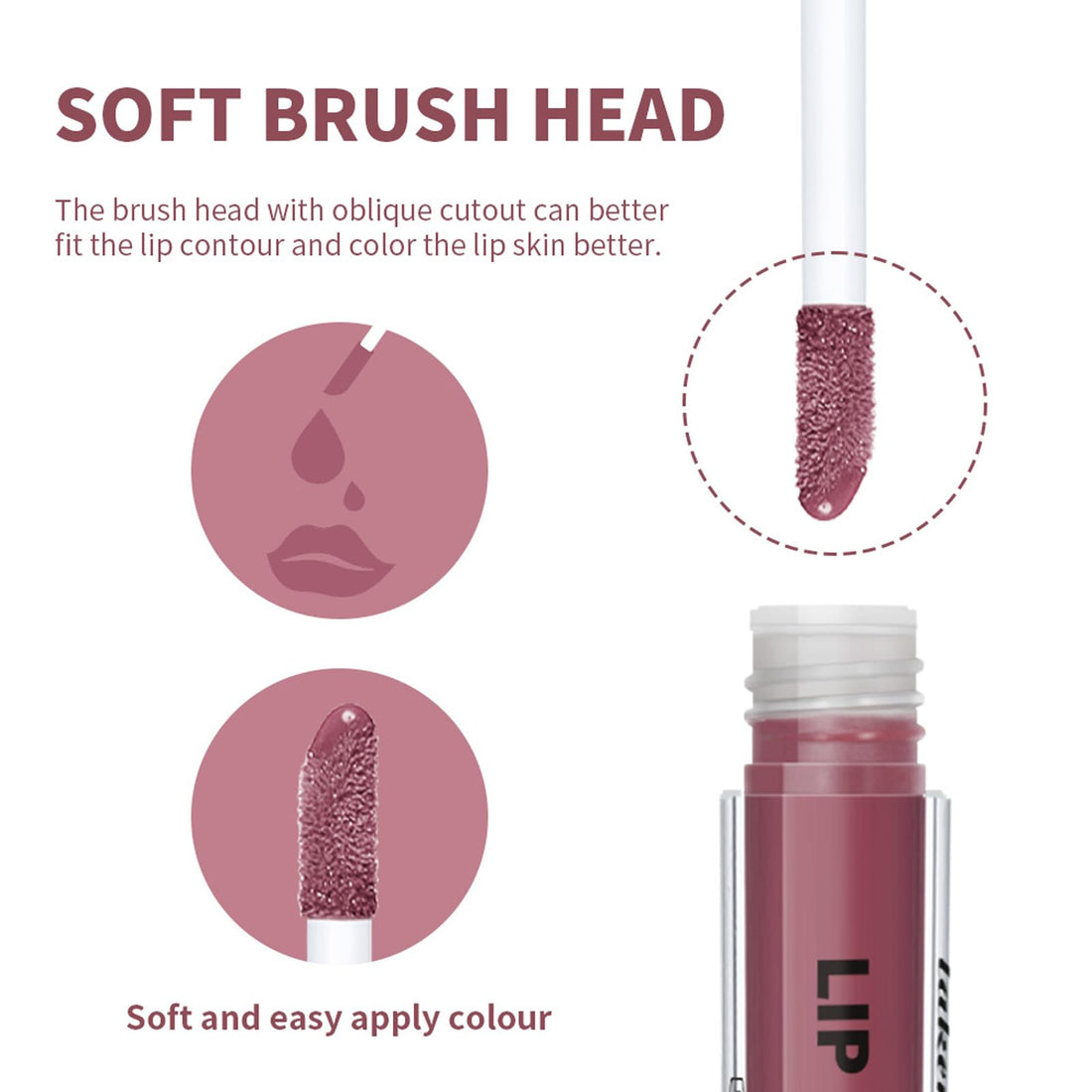 Lip Gloss and Lip Liner Set, Tinted Lip Gloss with Lip Pencil, Waterproof Long Lasting Glossy Lip Combo, Nude Lip Makeup Kit for Women (#V02+104) Halalzen