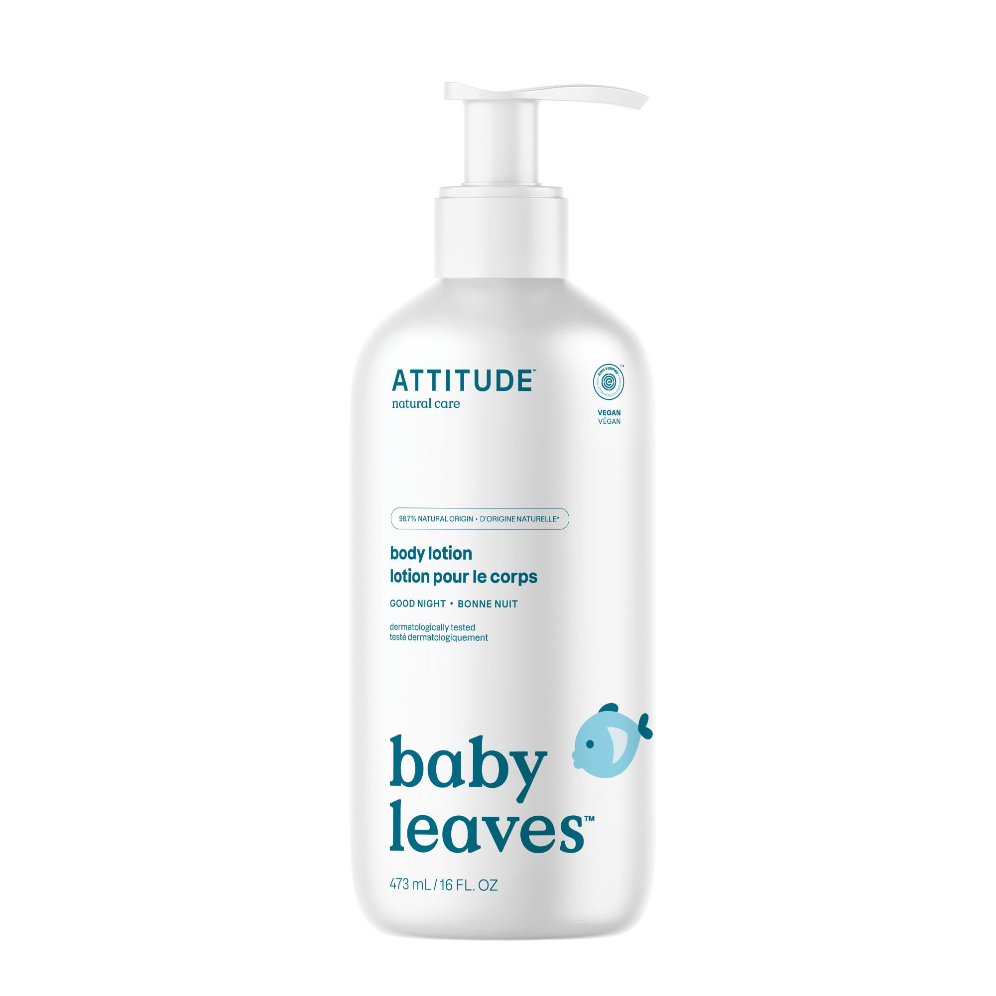 ATTITUDE Baby Lotion, EWG Verified Moisturizer, Dermatologically Tested Moisturizing Cream, Vegan and Cruelty-Free, Unscented, 16 Fl Oz Halalzen