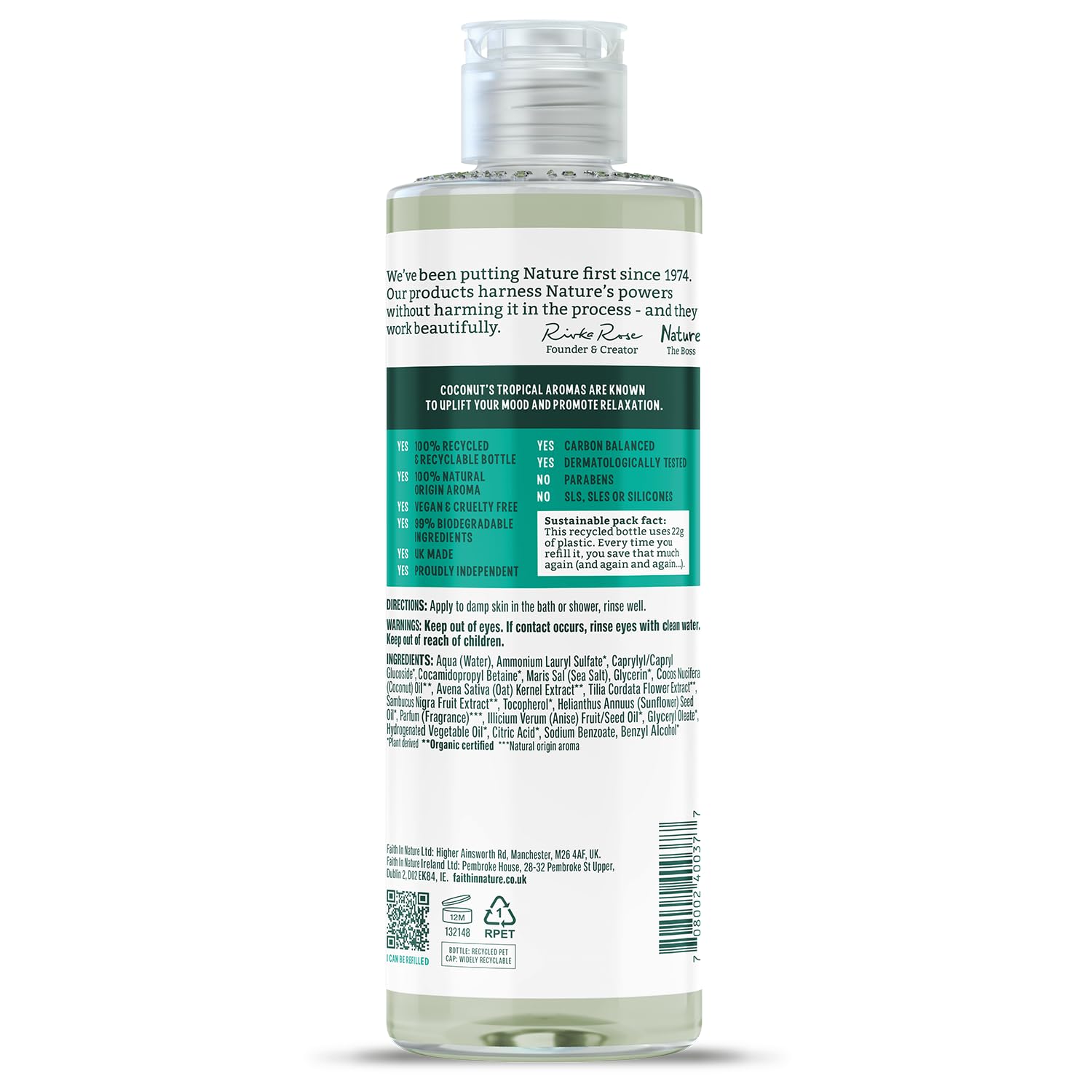 Faith In Nature Natural Aloe Vera Body Wash, Soothing Shower Gel, Vegan and Cruelty Free, No SLS or Parabens, 400 ml