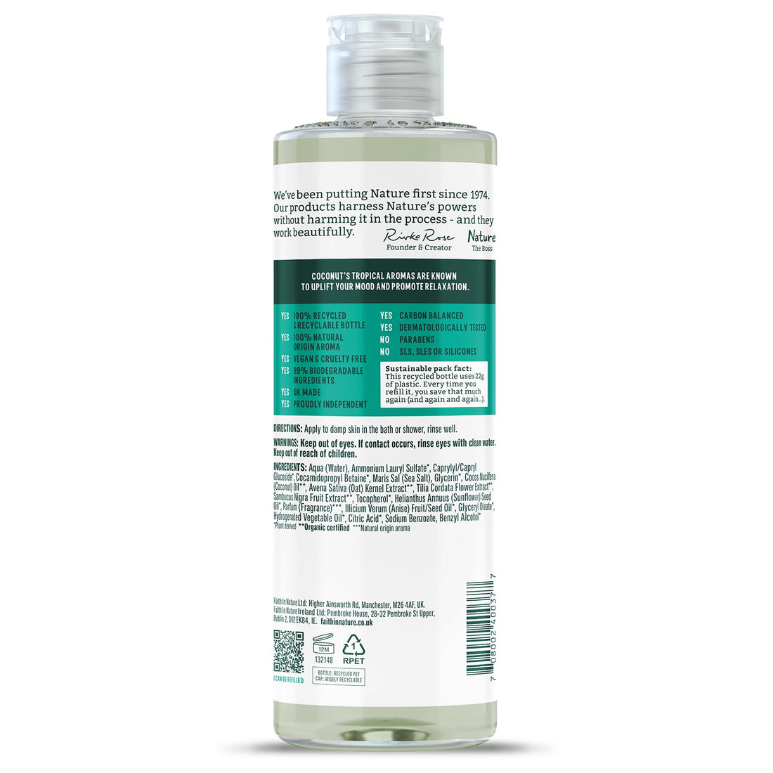 Faith In Nature Natural Aloe Vera Body Wash, Soothing Shower Gel, Vegan and Cruelty Free, No SLS or Parabens, 400 ml