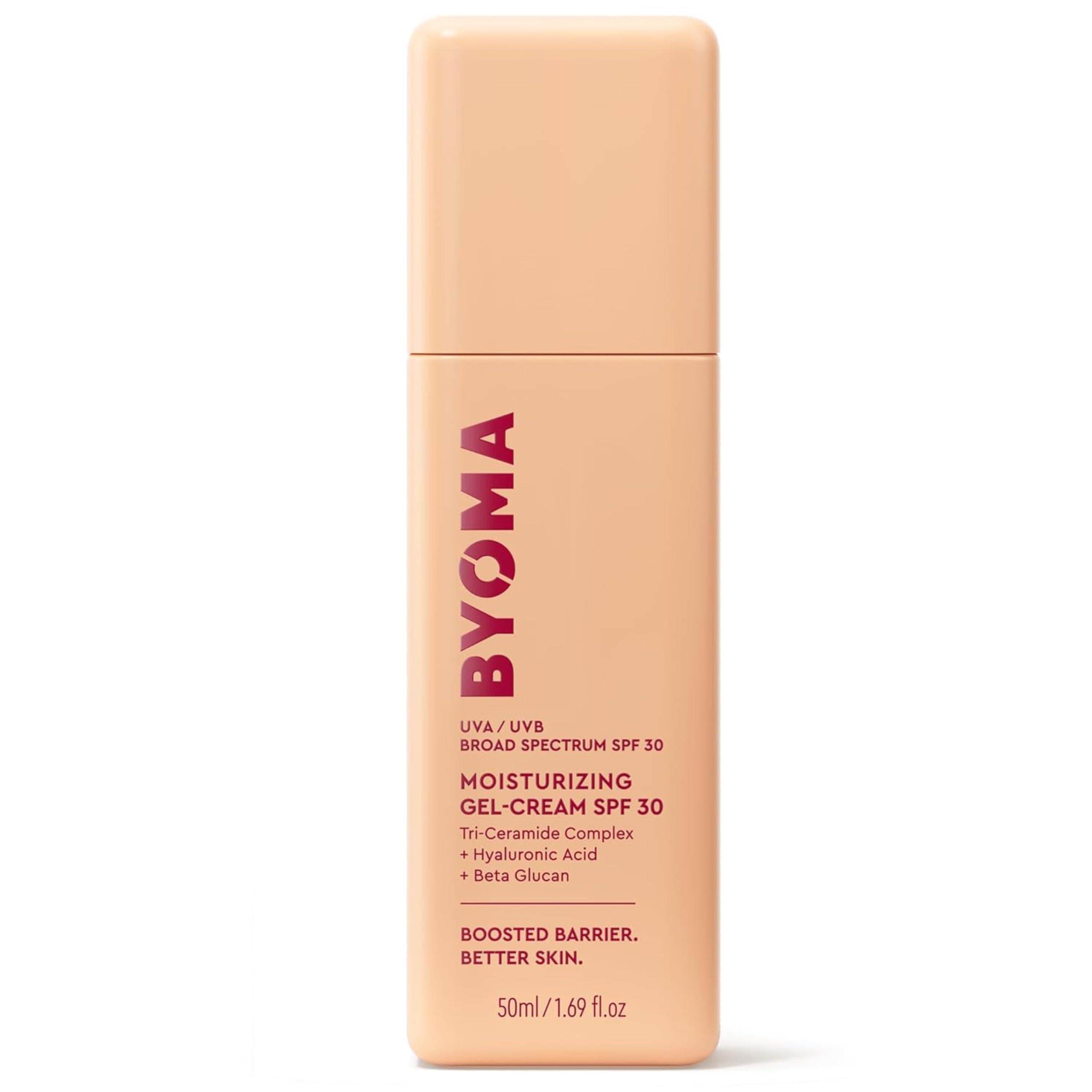 BYOMA Moisturising Gel Cream (50ml) Lightweight Oil Free Daily Moisturiser with Barrier Repair, Niacinamide and Green Tea, for All Skin Types - Alcohol Free, Vegan