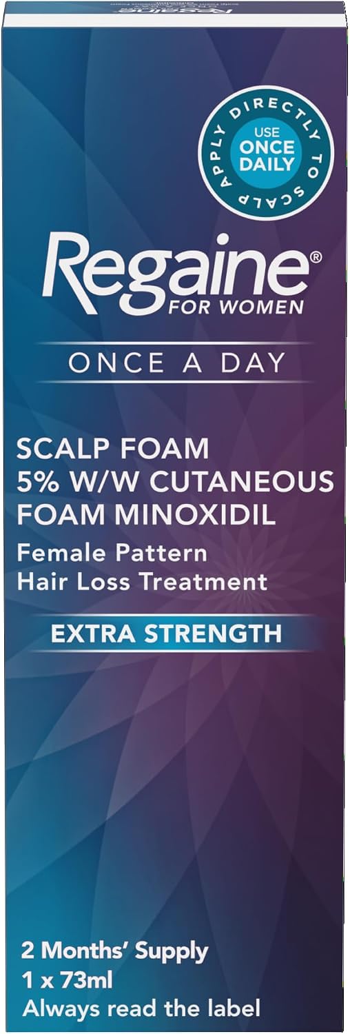 Regaine for Women Once A Day Scalp Foam (1x 73ml), Extra Strength Hair Regrowth Treatment for Female Hair Loss, to Regrow and Stimulate Follicles