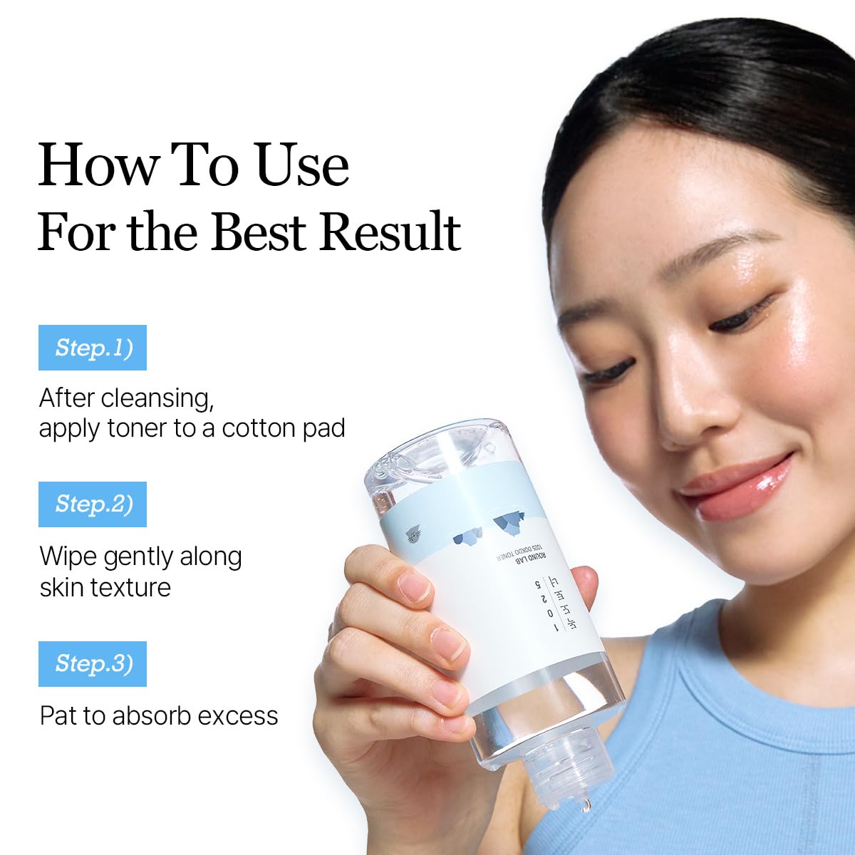 ROUND LAB 1025 Dokdo Toner (200ml), Oil Control and Reduces Excess Sebum, Gentle Exfoliating Facial Toner, Deep Sea Water for Moisturization, Soft Finish Without Stickiness, Korean Skin Care
