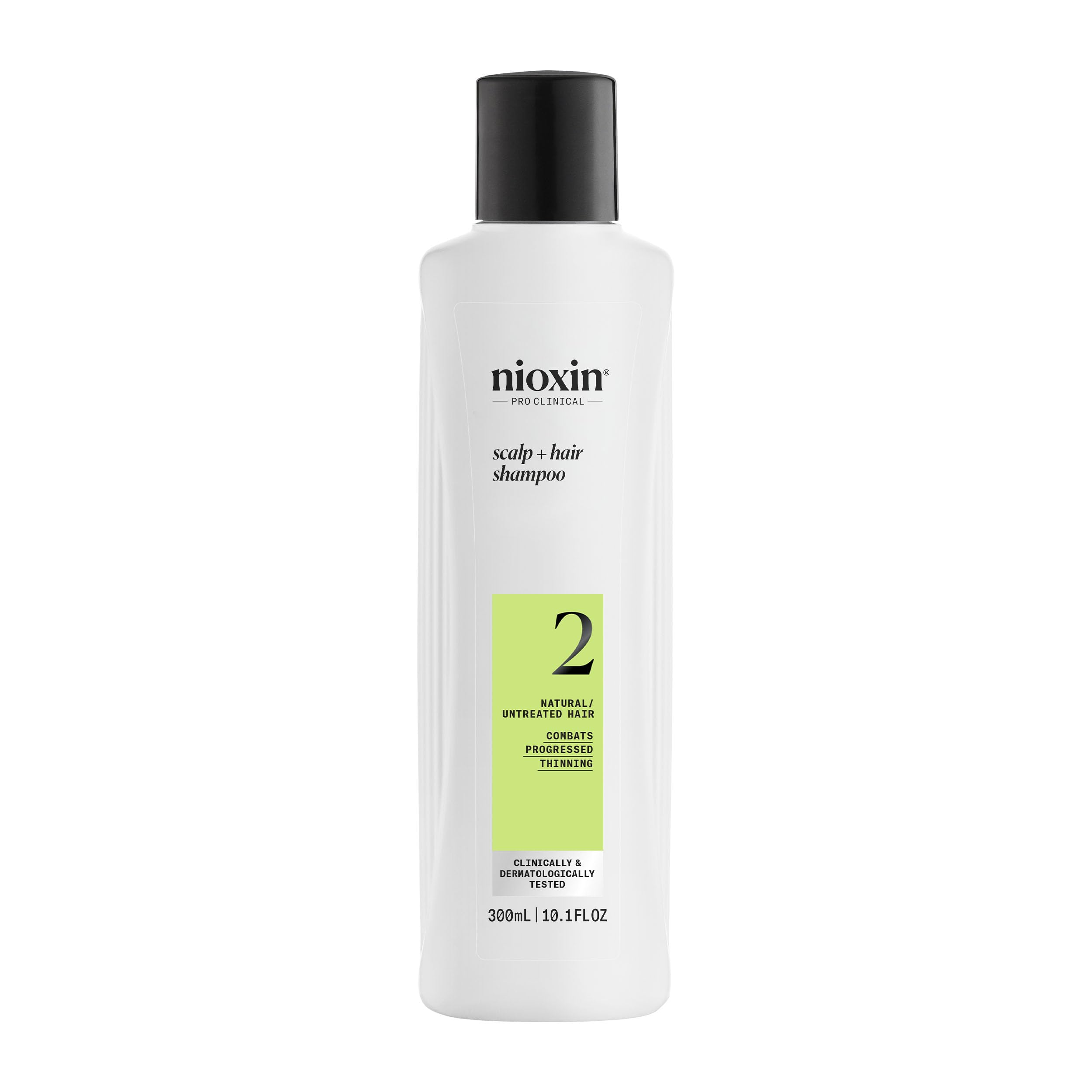 Nioxin System 2 - Hair Thickening System For Natural Hair with Progressed Thinning - Biotin & Niacinamide - Shampoo, Conditioner, Serum