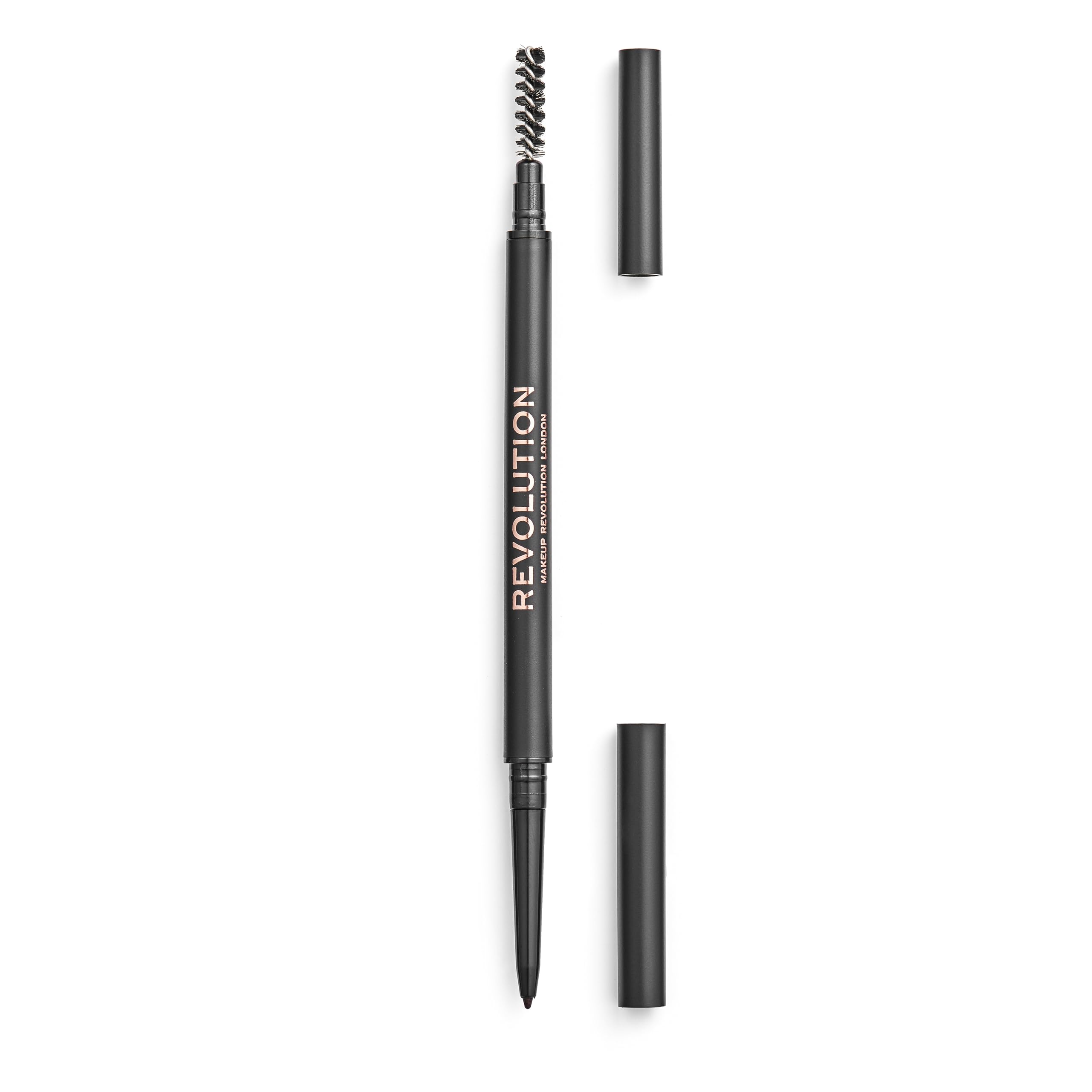 Revolution Precise Brow Pencil, Double-Ended Makeup Tool with Brush for Easy & Ultra Defined Brows and Bold Looks, Dark Brown, 0.05g