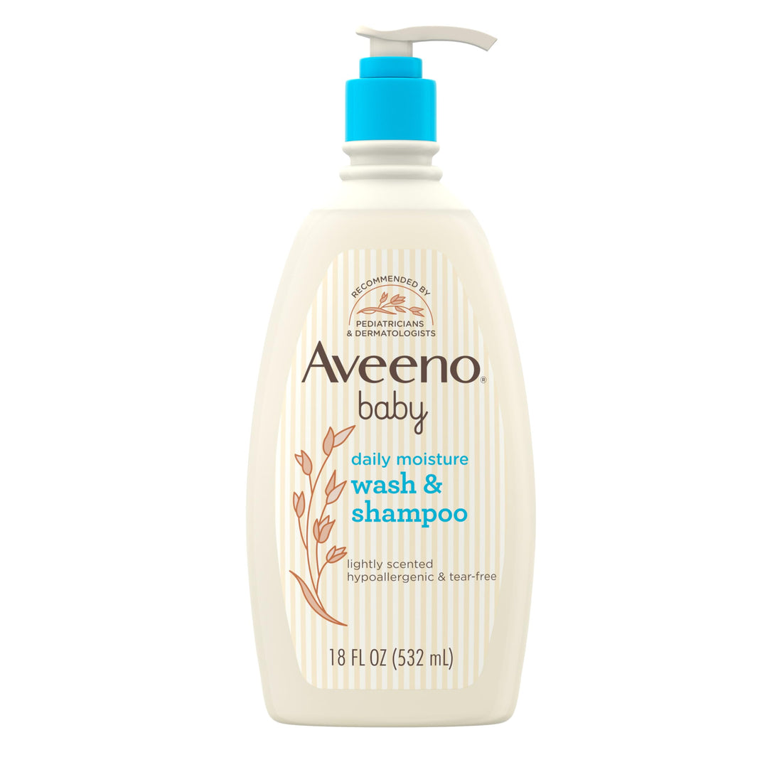 Aveeno Baby Daily Moisture Gentle Body Wash & Shampoo with Oat Extract, 2-in-1 Baby Bath Wash & Hair Shampoo, Tear- & Paraben-Free for Hair & Sensitive Skin, Lightly Scented, 18 fl. oz Halalzen