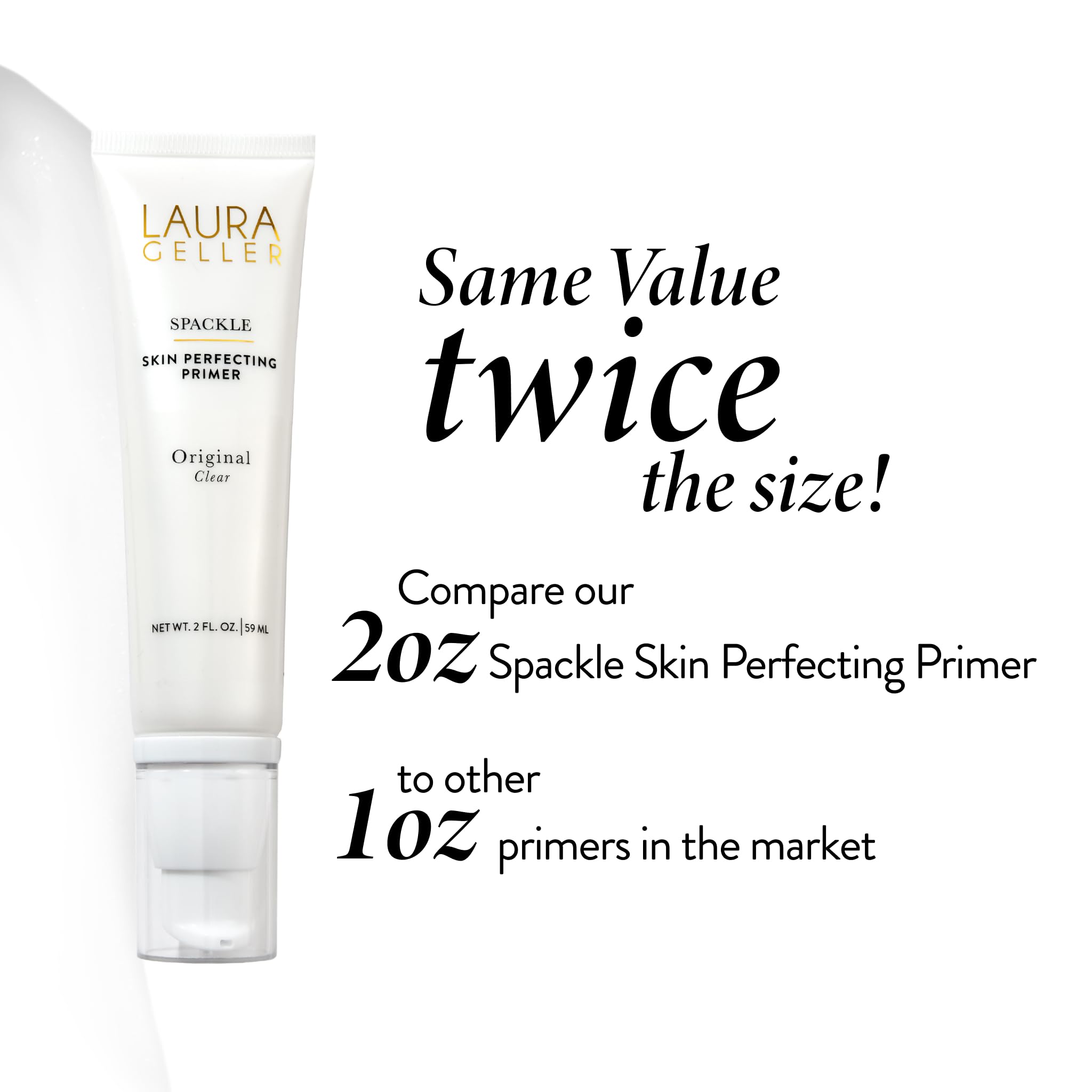 LAURA GELLER NEW YORK Spackle Primer - Hydrate - Super-Size 2 Fl Oz - Hyaluronic Acid Makeup Primer for Mature Skin Halalzen