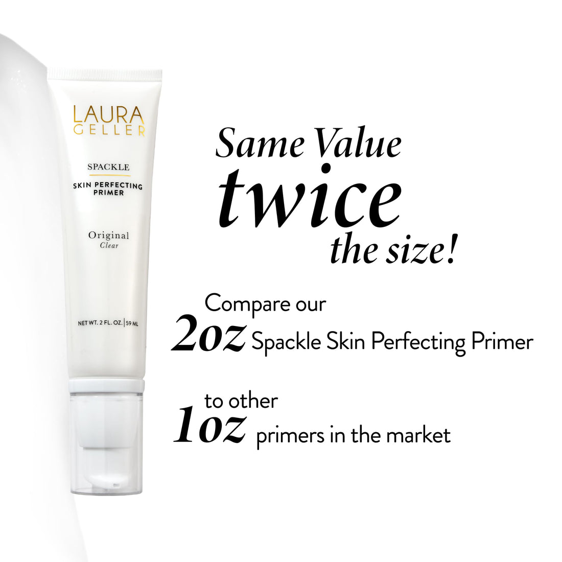 LAURA GELLER NEW YORK Spackle Primer - Hydrate - Super-Size 2 Fl Oz - Hyaluronic Acid Makeup Primer for Mature Skin Halalzen