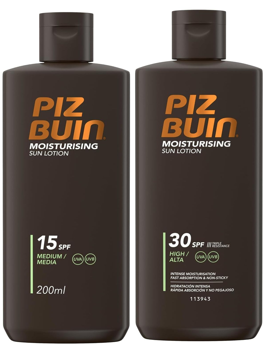 Piz Buin Moisturising Sun Lotion SPF 30 (200ml), Water-Resistant Piz Buin 30 Sunscreen with Advanced UVA/UVB Protection, Skincare with Glycerin and Feverfew PFE Plant Extract