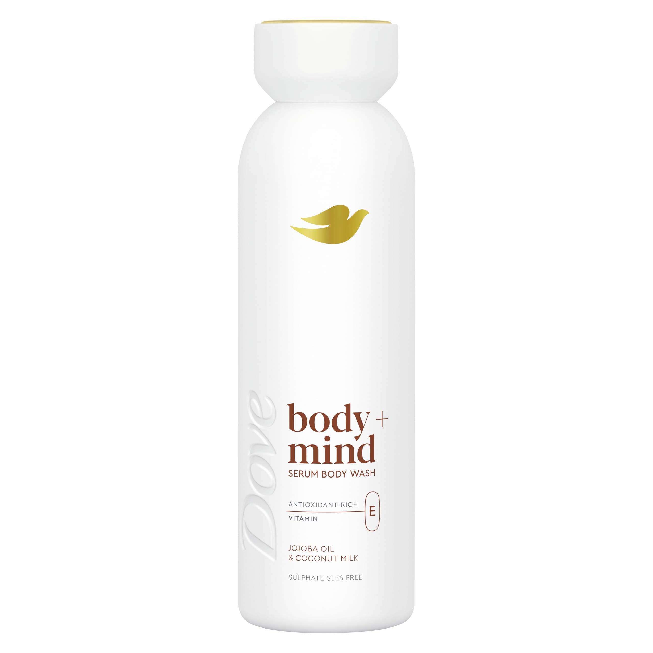 Dove Body + Mind Jojoba Oil & Coconut Milk Serum Body Wash body cleanser with antioxidant-rich vitamin E for glowing skin 350 ml
