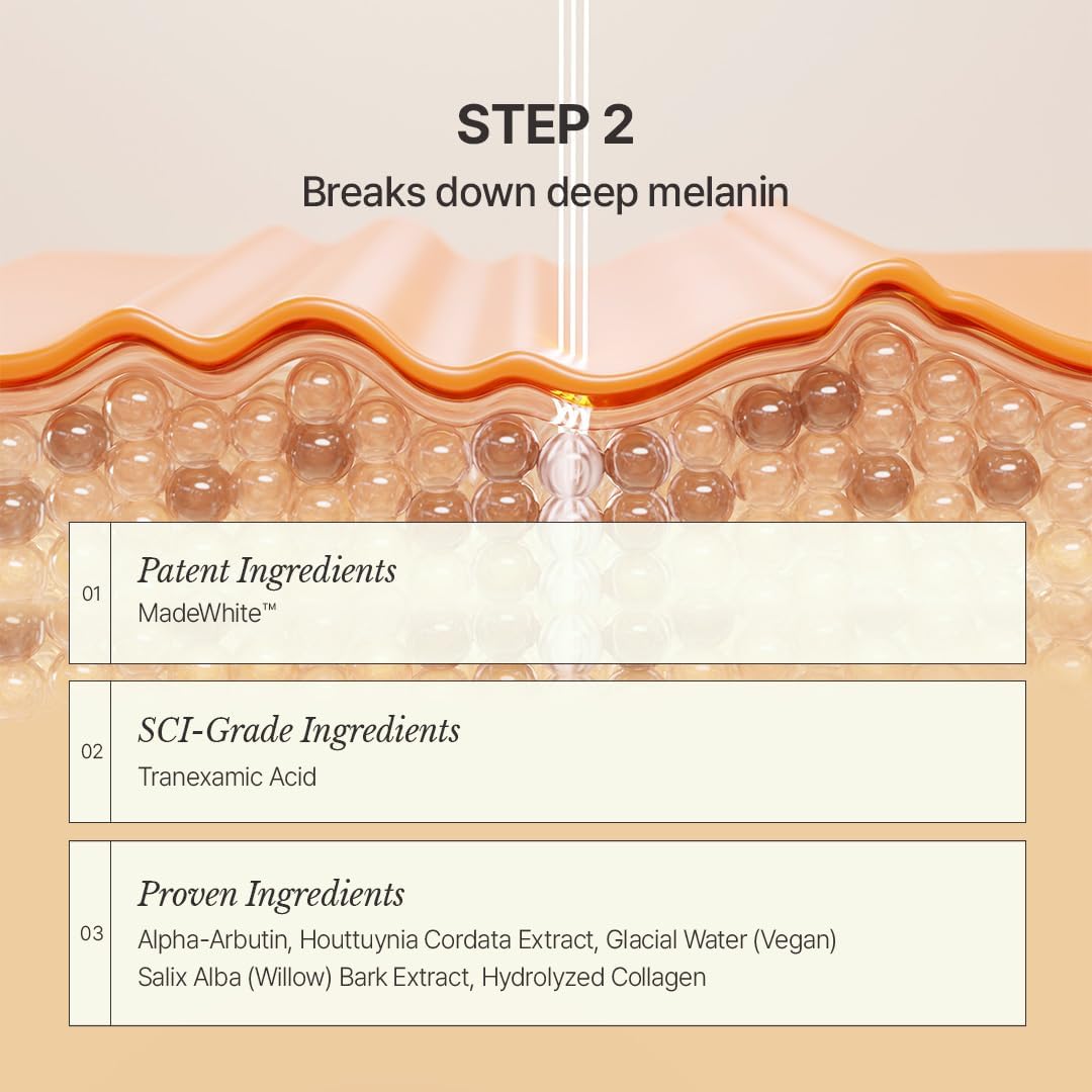 [CHALLANS de PARIS] Ampoule de Albarosa Dark Spot Care Serum – Sun Damage Repair, Brightening & Hydration, Face Ampoule for Even Skin Tone, Lightweight Korean Skincare, 35 ML