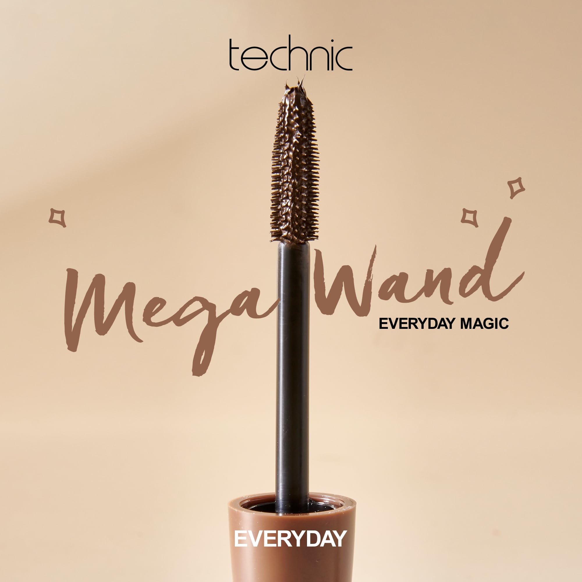 Technic Mega Lash Water Resistant Mascara - Vegan, Ultra Black, Water Resistant, Hard wearing, Smudge-Proof, Lash Building Formula For Volume Glam Lashes - 12ml Halalzen