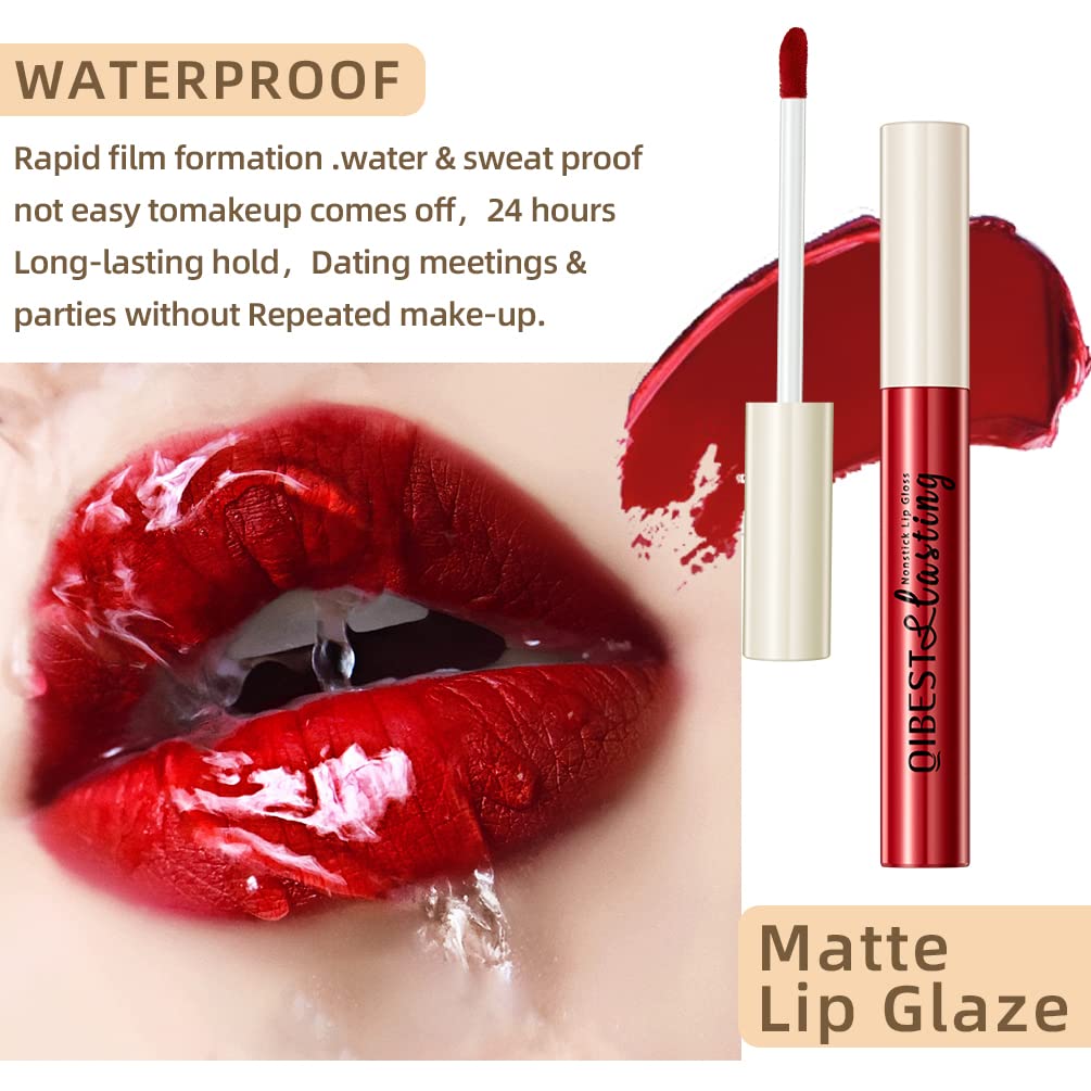 12 Colors Matte Liquid Lipstick Set Velvety Lip Gloss Lip Kit Waterproof Long Lasting Wear Nude Lip Gloss Beauty Cosmetics Gift Box Set (Set A, Set A) Halalzen