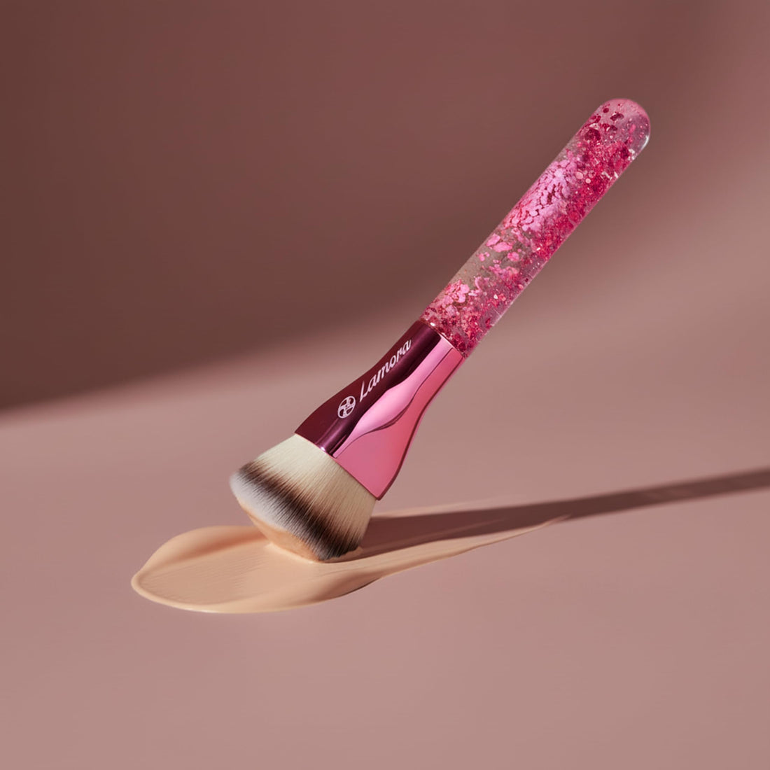 LAMORA Concealer Makeup Brush Under Eye - Angled Flat Top Kabuki Nose Contour Brush - Ideal for Concealing Blending Setting Buffing with Powder Liquid Cream Cosmetic - Small Makeup Foundation Brush Halalzen